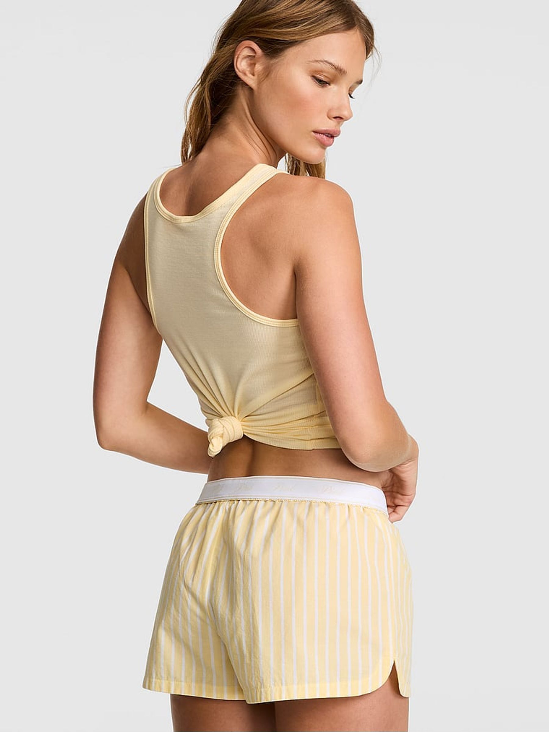 Lemon Tree Yellow Stripe Pyjama Short Bottoms - Image 2 of 2