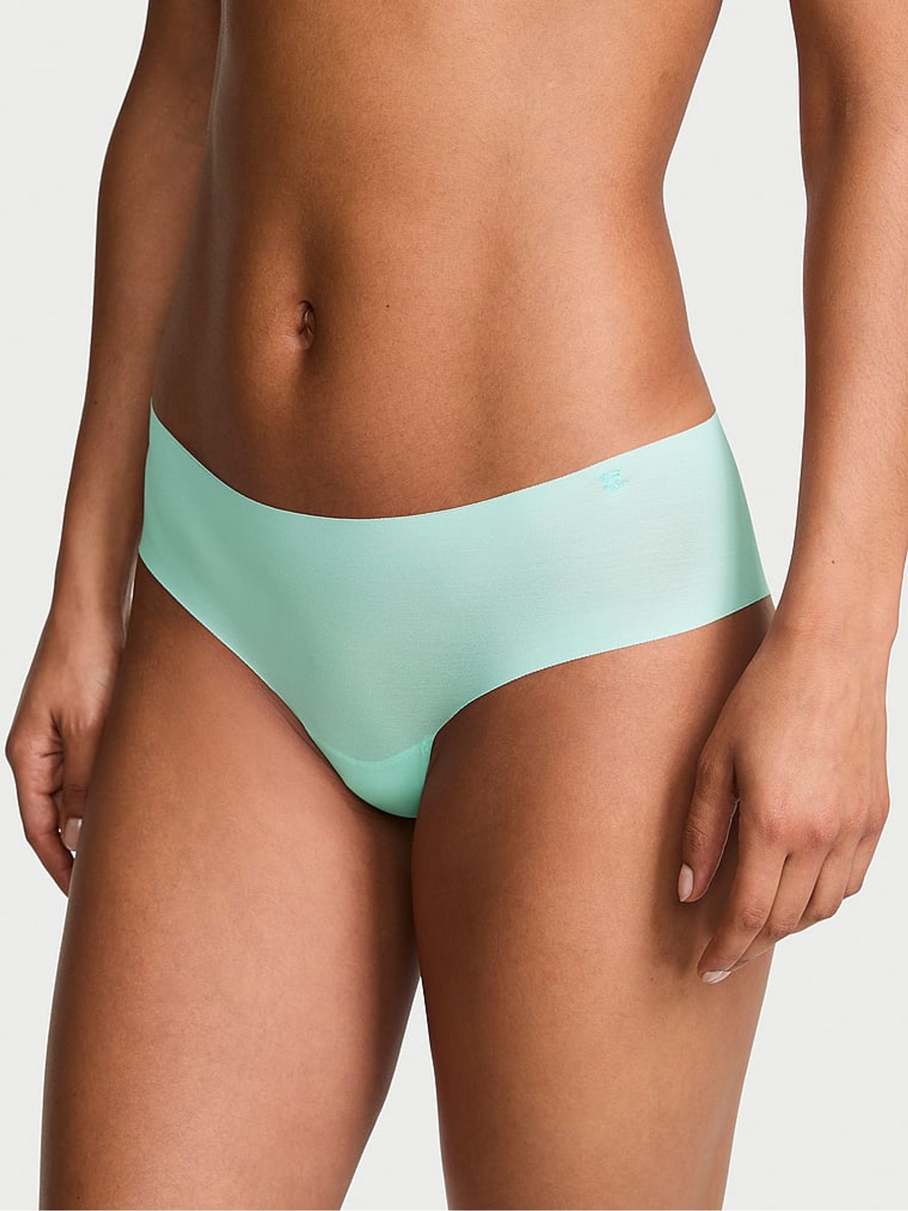 Waterfall Blue Cheeky Mesh Knickers - Image 1 of 2