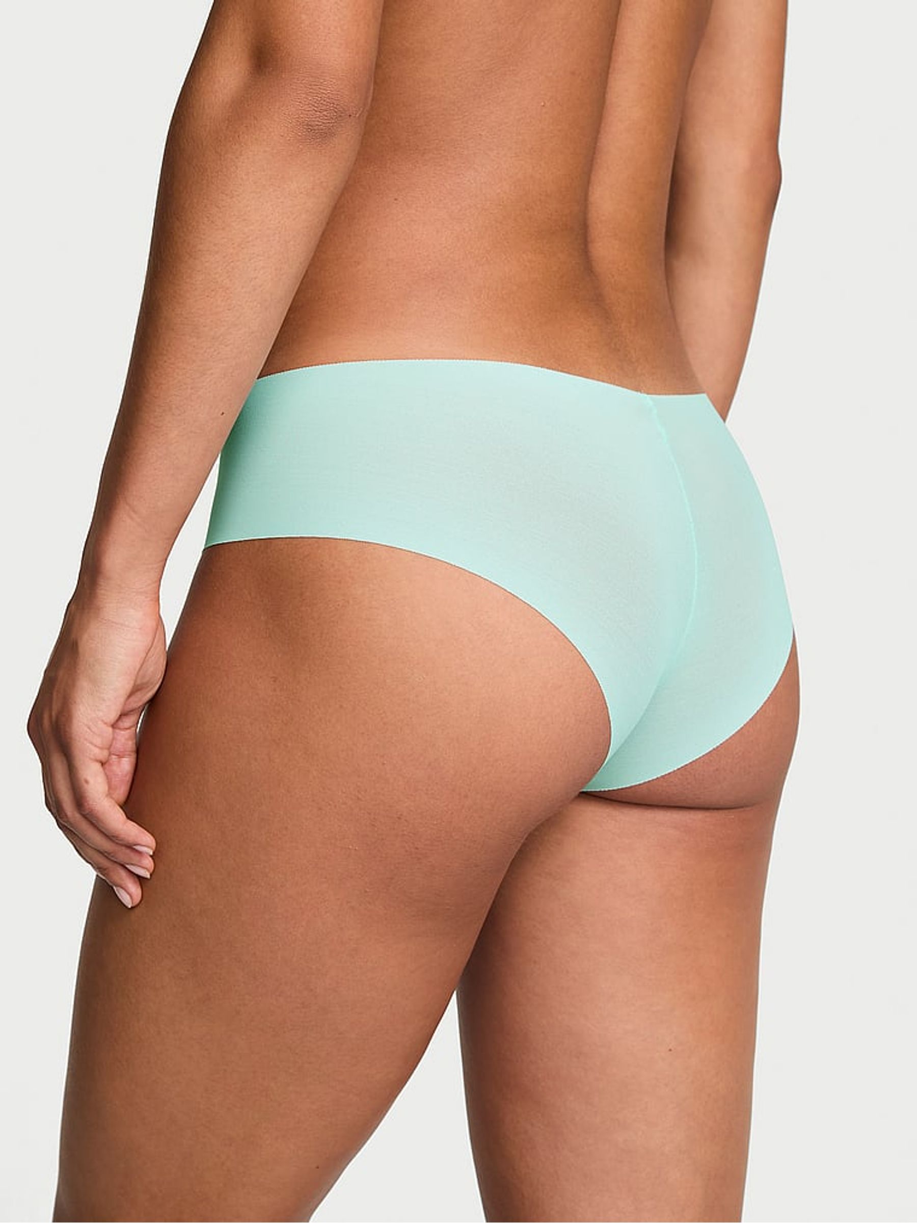 Waterfall Blue Cheeky Mesh Knickers - Image 2 of 2