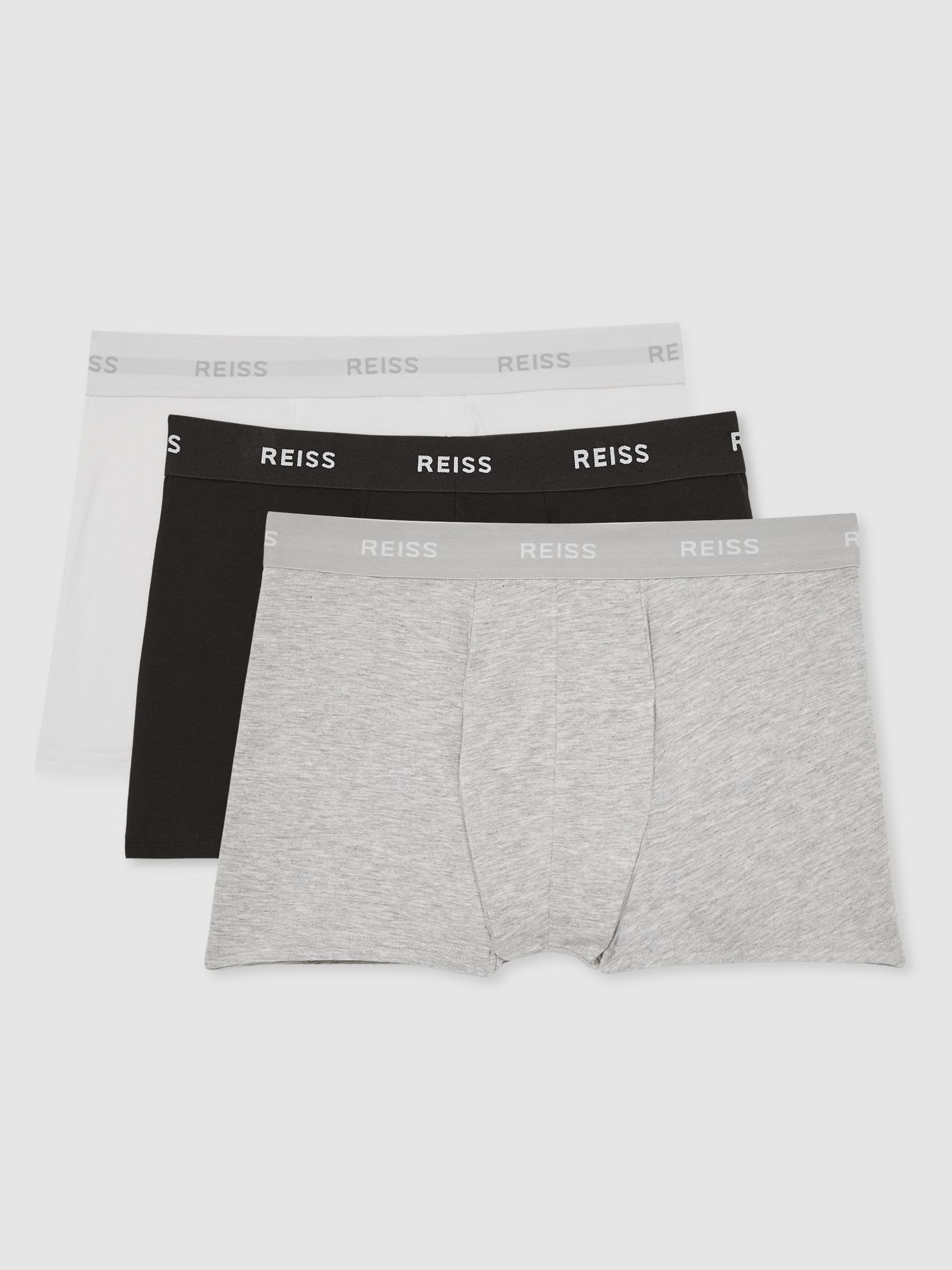 Stretch-Cotton Logo-Waistband Boxers 3 Pack in Multi - image 1