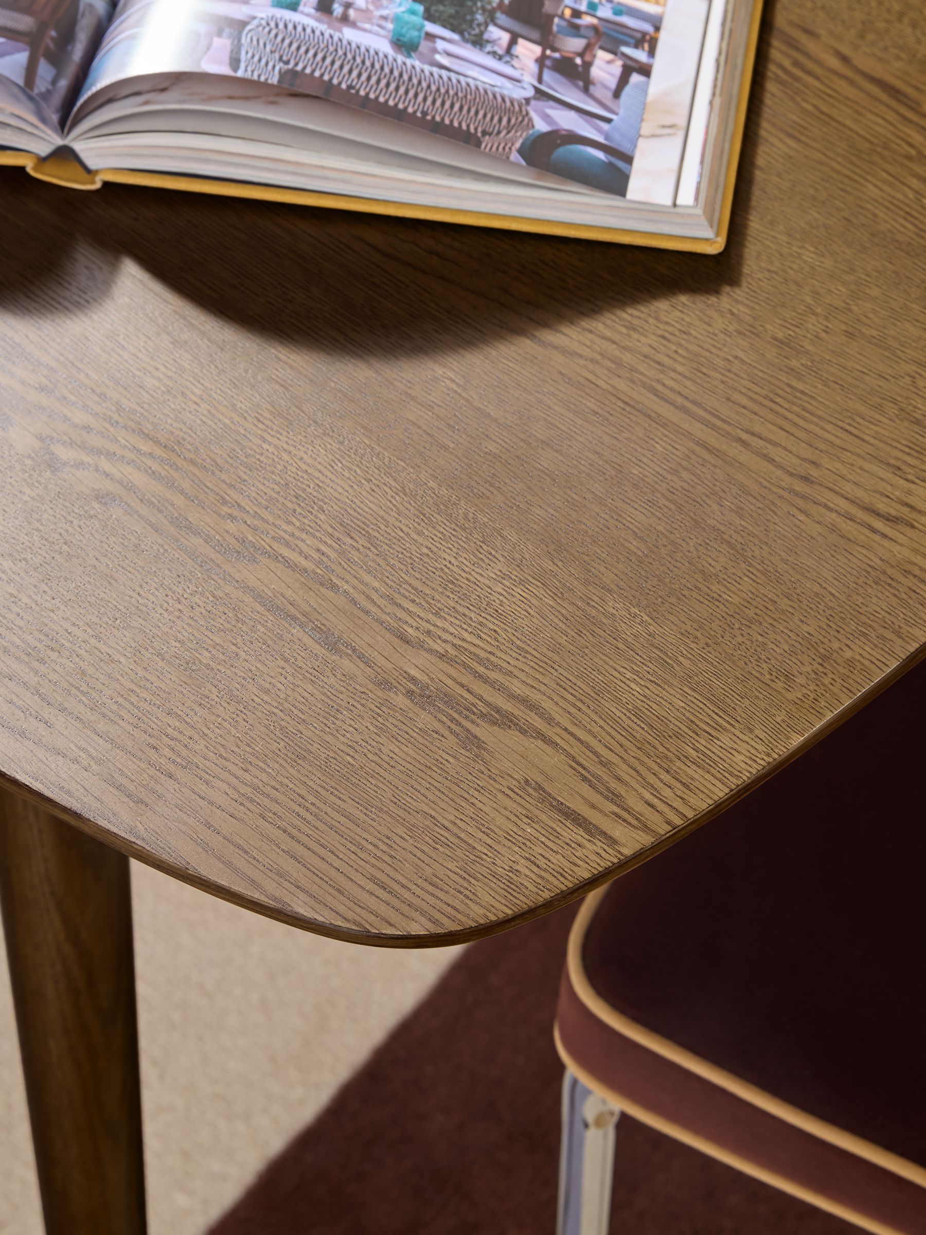 Deauville Rectangular 6 to 8 Seater Extending Dining Table in Dark Stain - Image 4 of 7