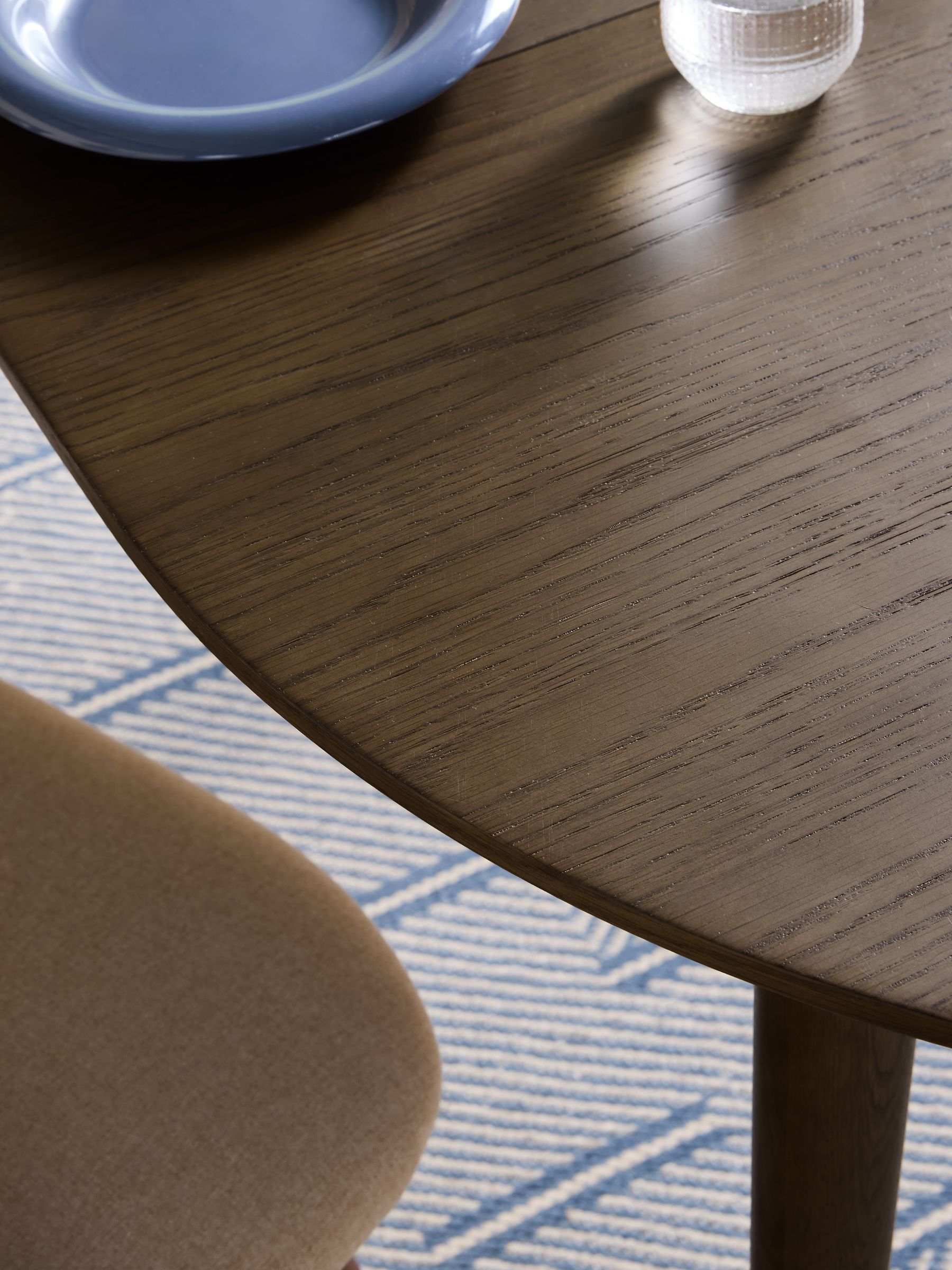 Deauville 4 to 6 Seater Oval Extending Dining Table in Dark Stain - Image 4 of 7