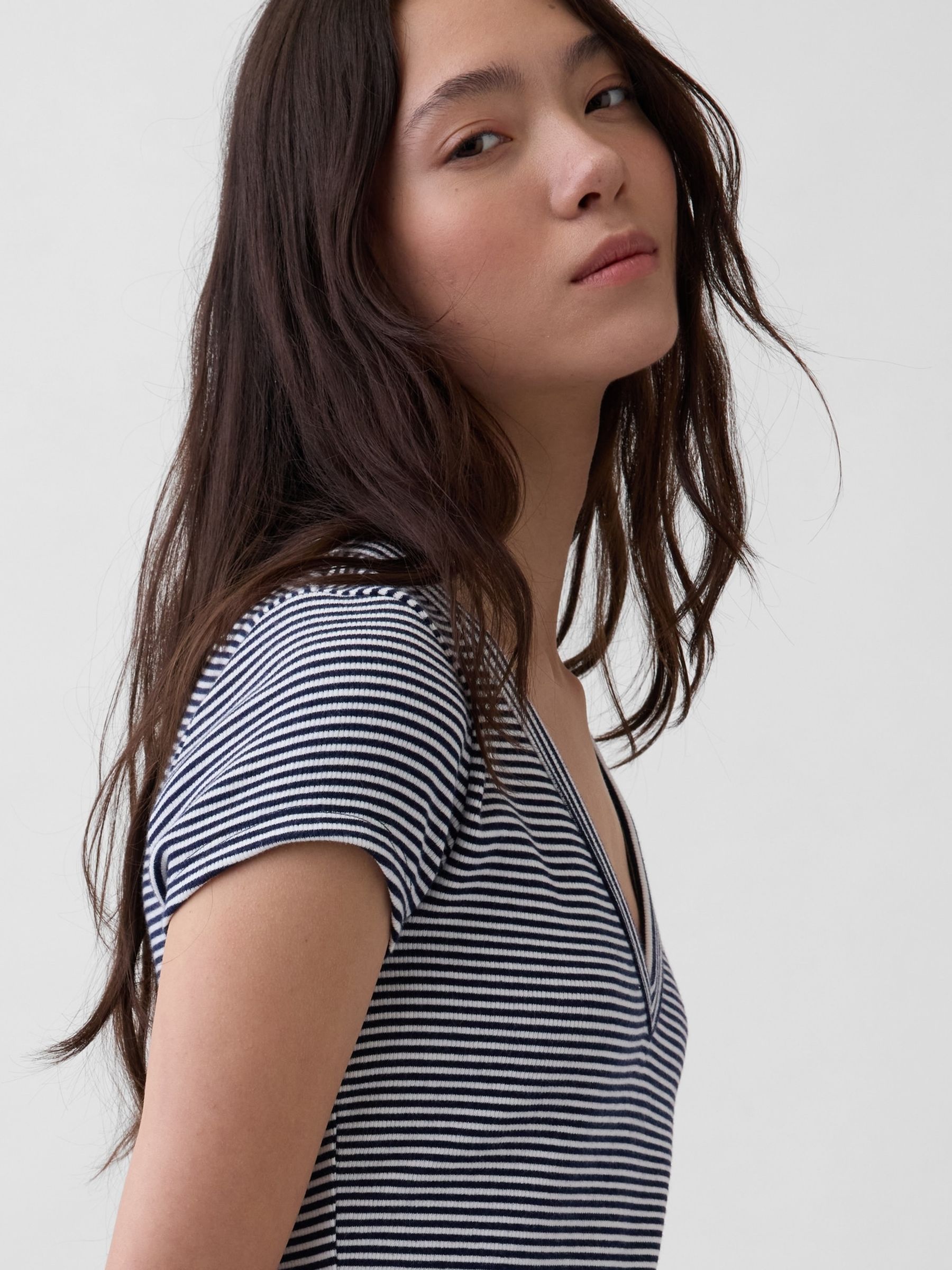 Blue stripe Modern Maxi Dress - Image 4 of 4