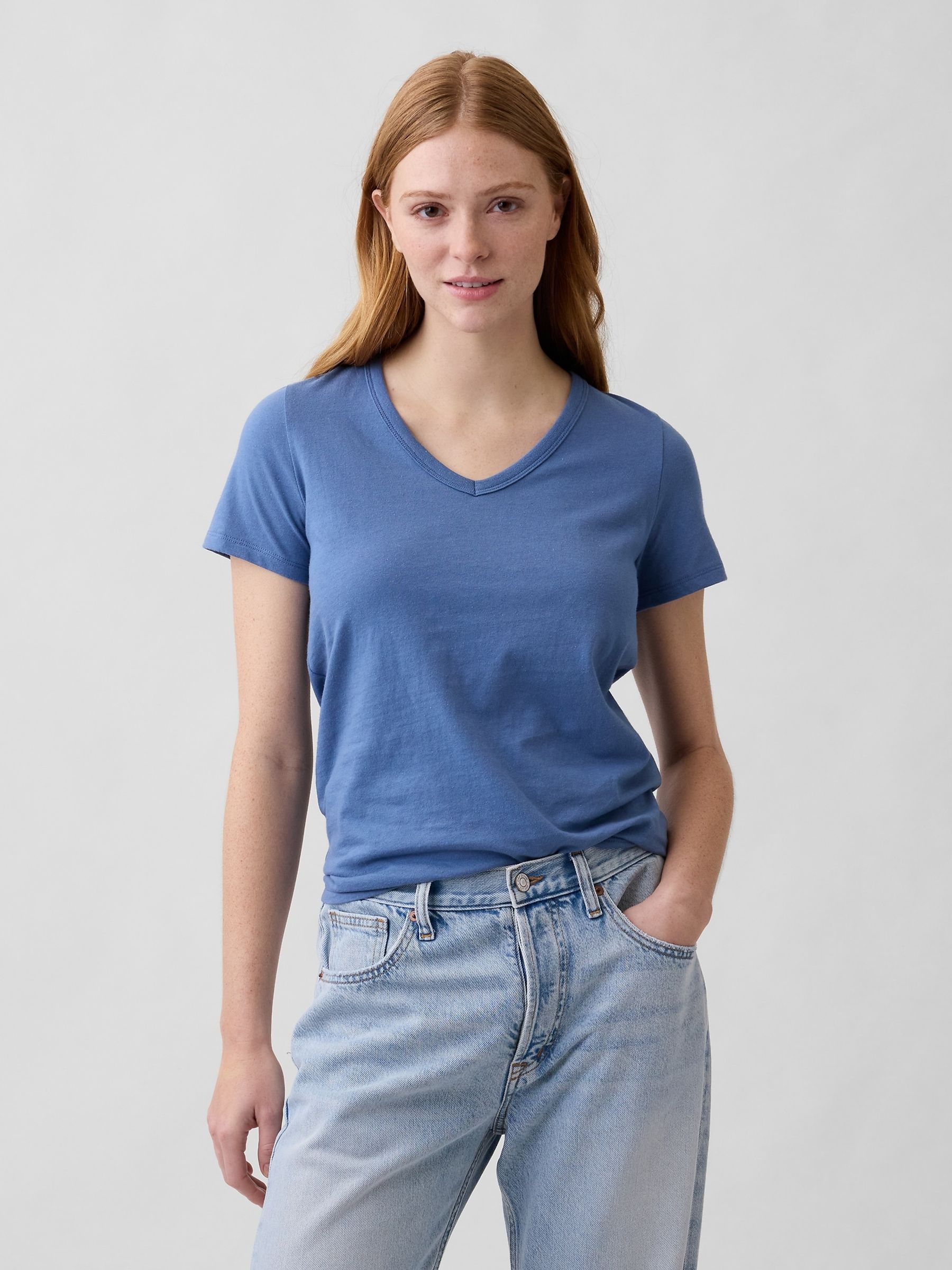 Blue Favourite V-Neck T-Shirt - Image 1 of 5