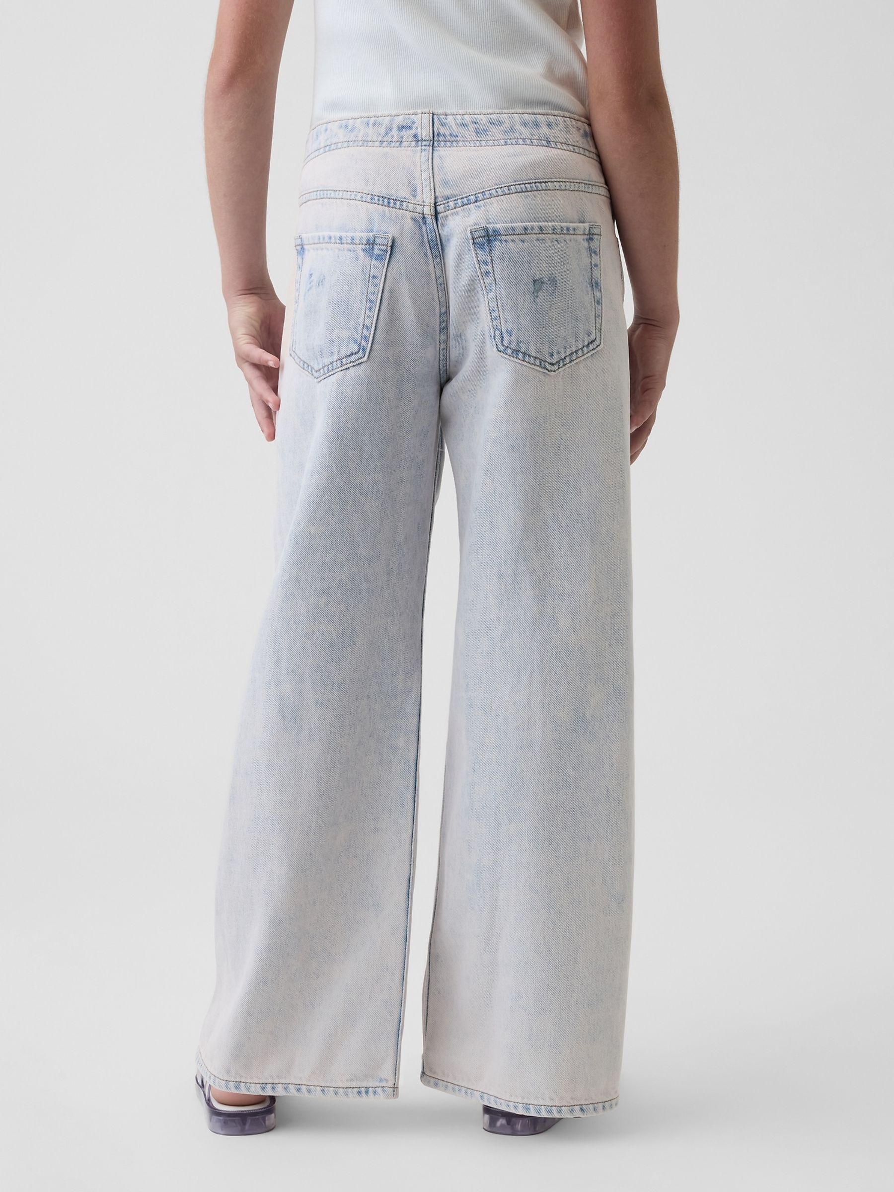 Light Wash Blue High Waisted Easy Horseshoe Jeans - Image 2 of 5