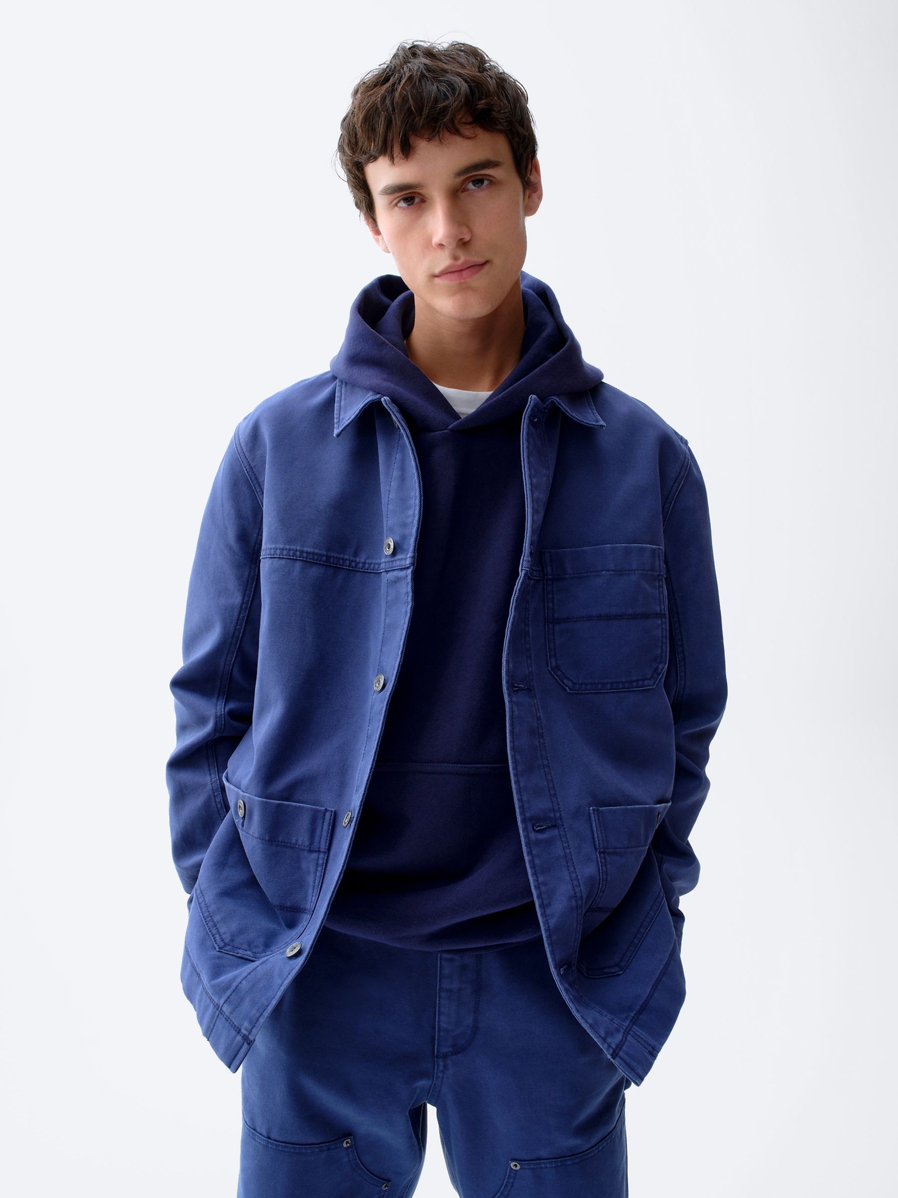 Blue Canvas Chore Jacket - Image 1 of 4