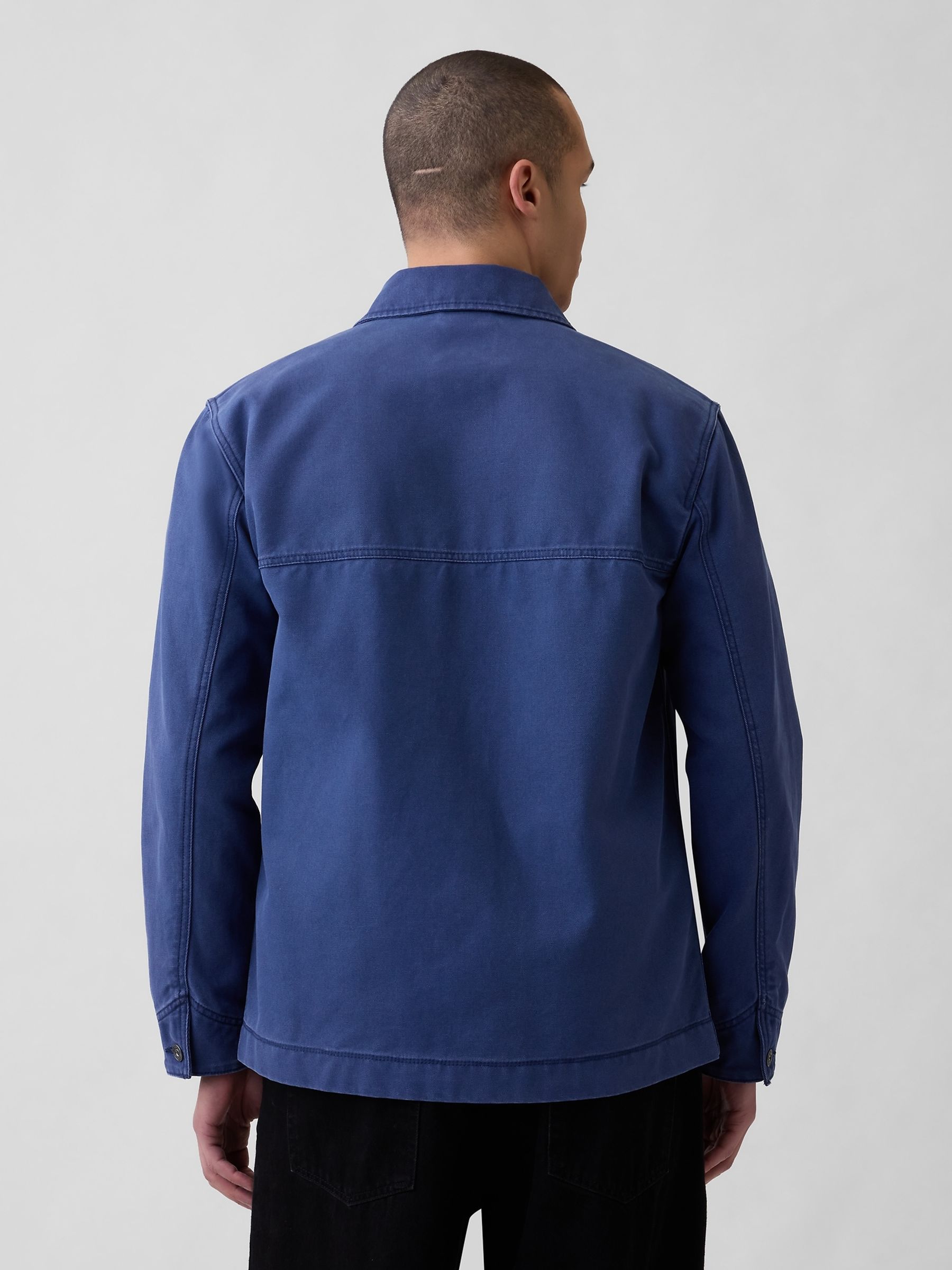 Blue Canvas Chore Jacket - Image 2 of 4