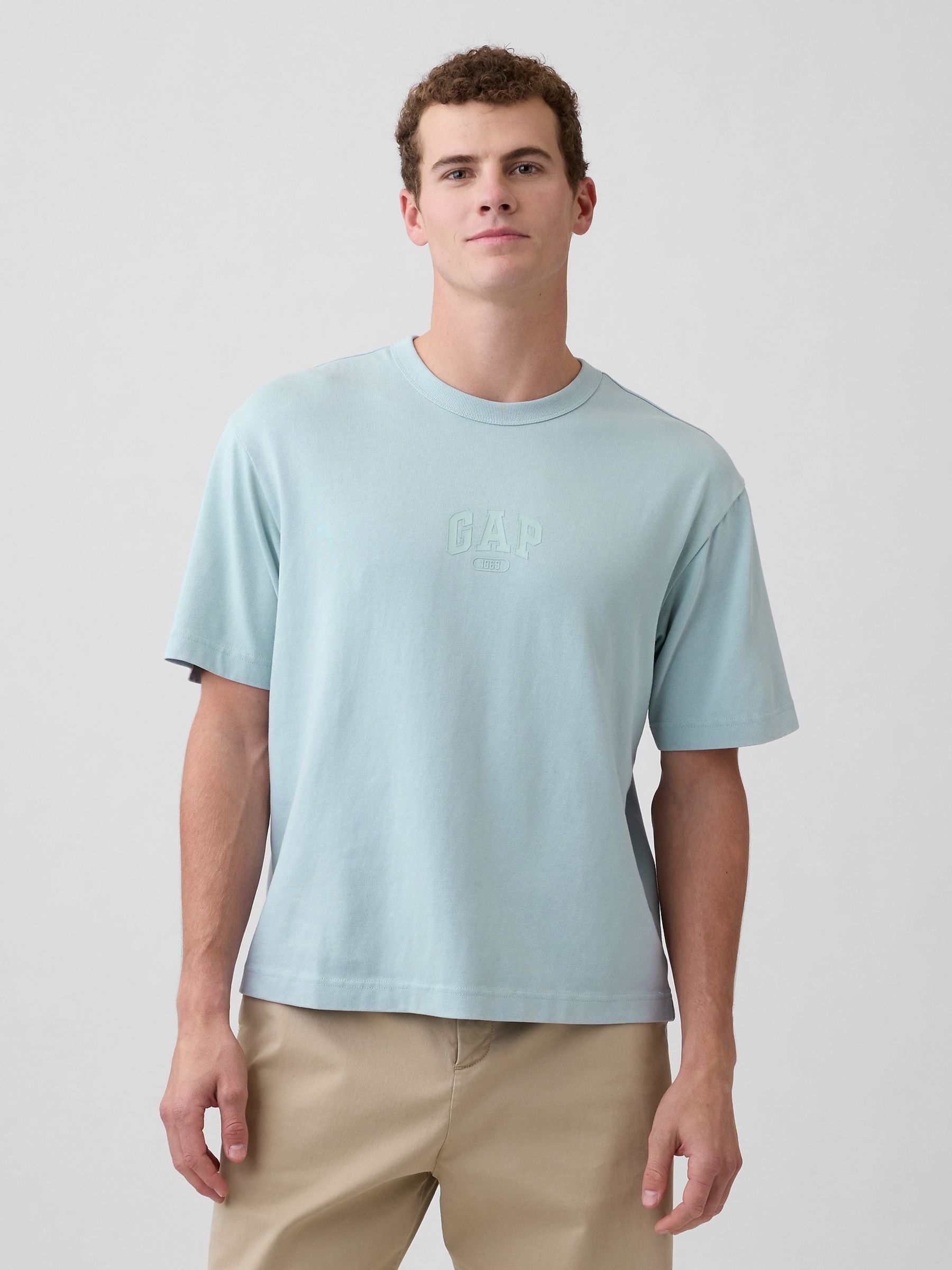 Blue Heavyweight Relaxed 1969 Logo Boxy T-Shirt - Image 1 of 4