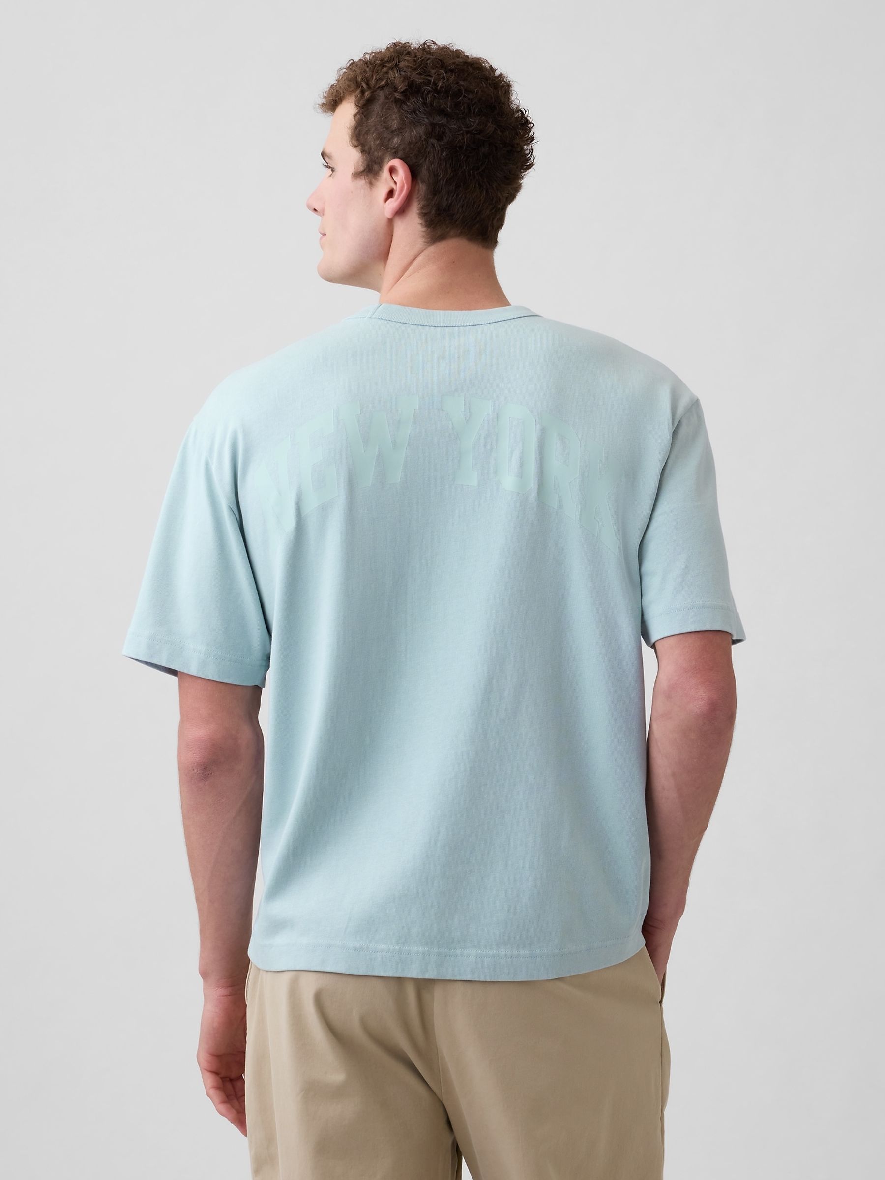 Blue Heavyweight Relaxed 1969 Logo Boxy T-Shirt - Image 2 of 4