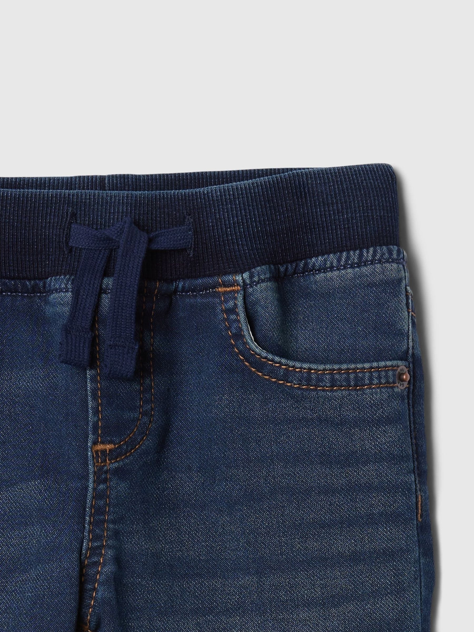 Dark Wash Pull On Slim Jeans - Image 3 of 3 Dark Wash Pull On Slim Jeans - Image 3 of 3