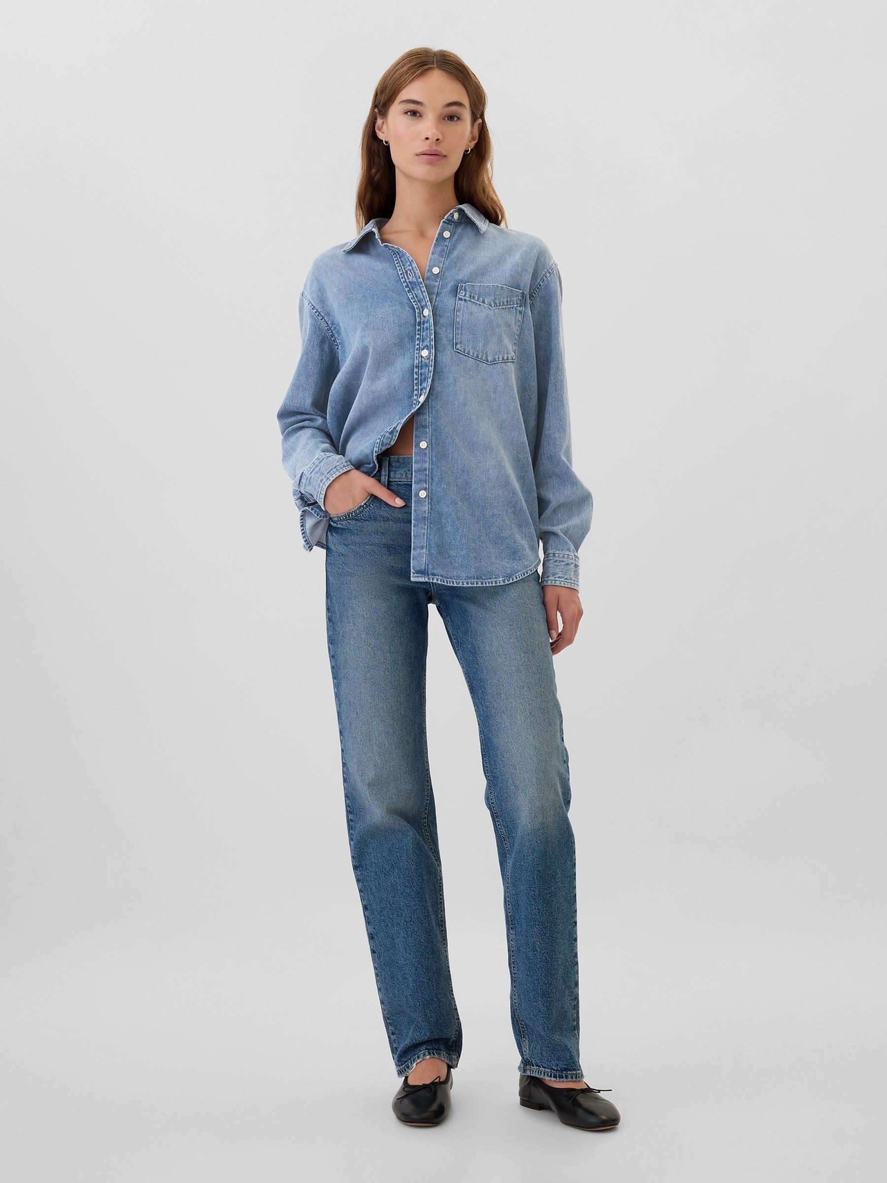 Medium Indigo Denim Big Shirt - Image 3 of 5