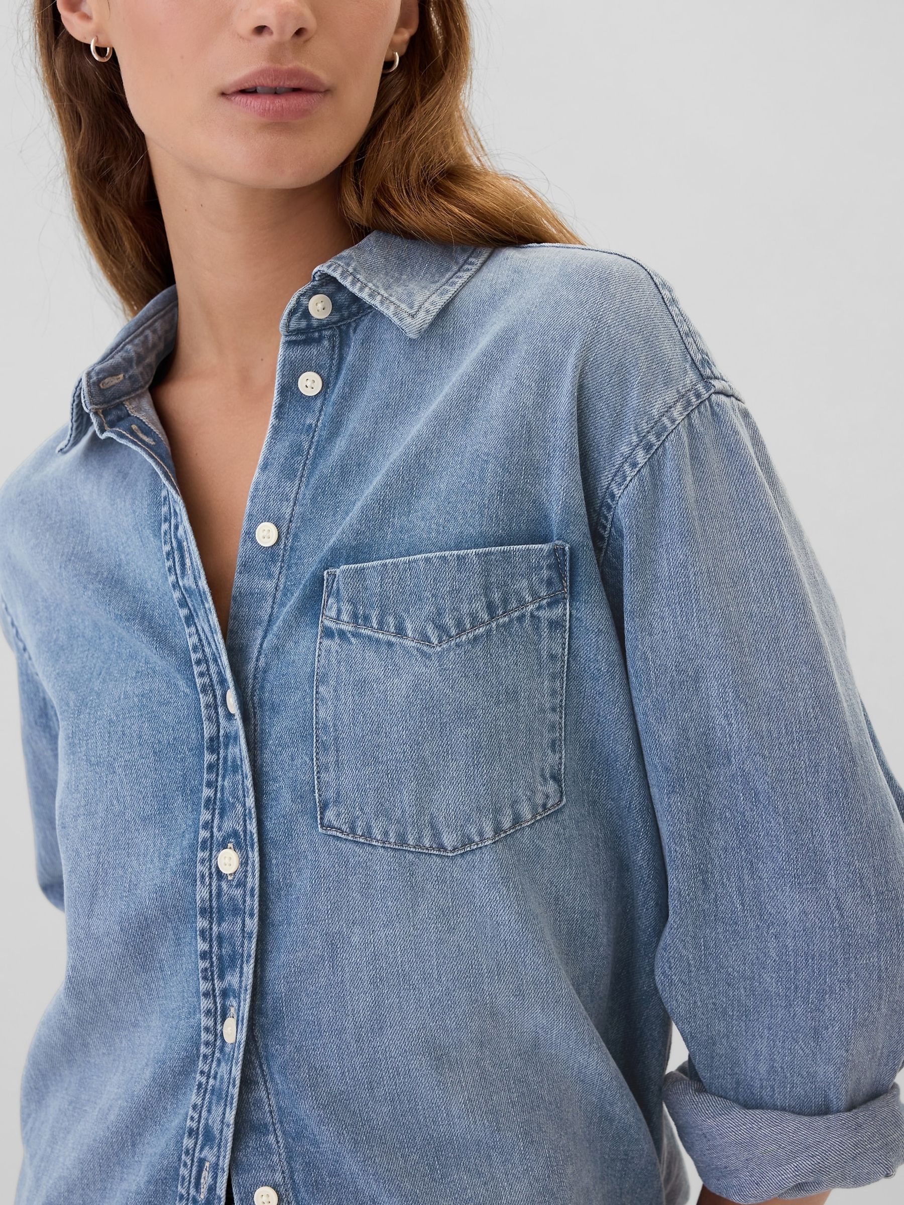 Medium Indigo Denim Big Shirt - Image 4 of 5