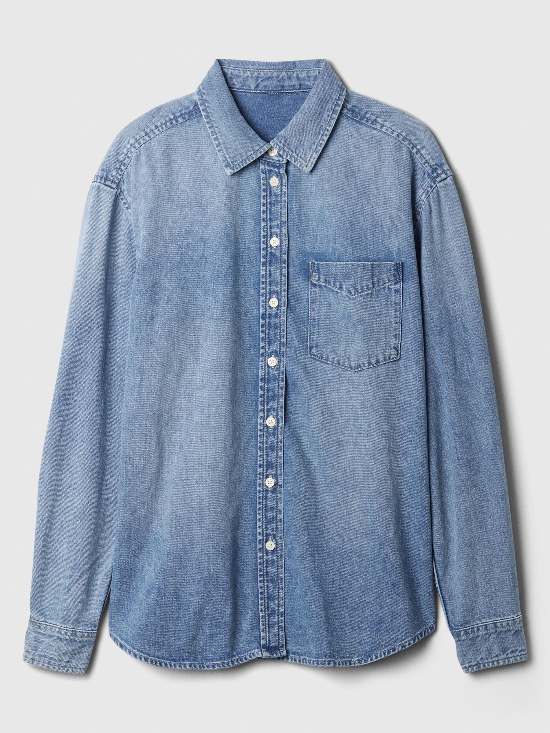 Medium Indigo Denim Big Shirt - Image 5 of 5 Medium Indigo Denim Big Shirt - Image 5 of 5