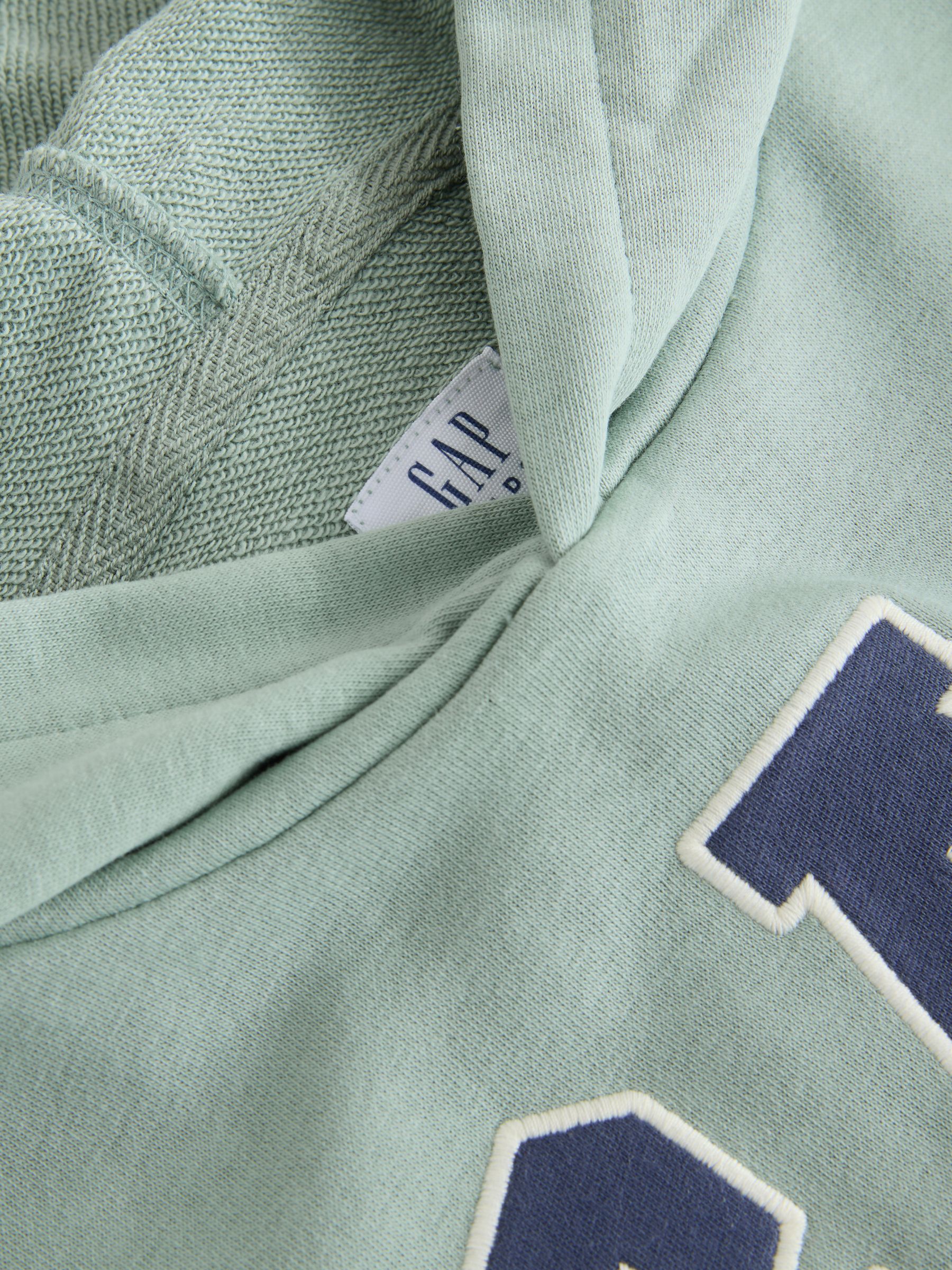 Green Kids Relaxed Gap Logo French Terry Hoodie - Image 4 of 5