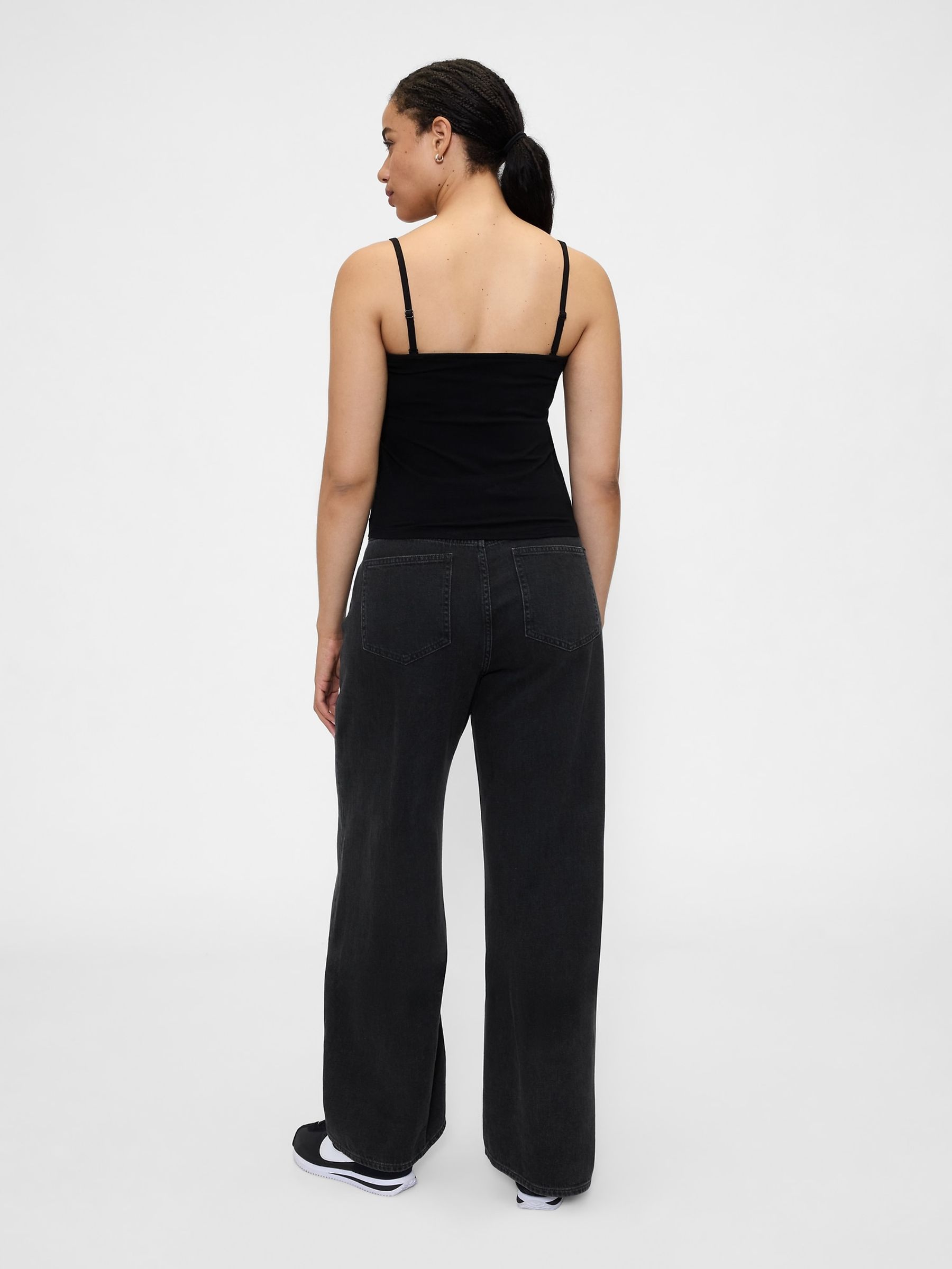 Black High Waisted Wide-Leg Jeans - Image 2 of 6