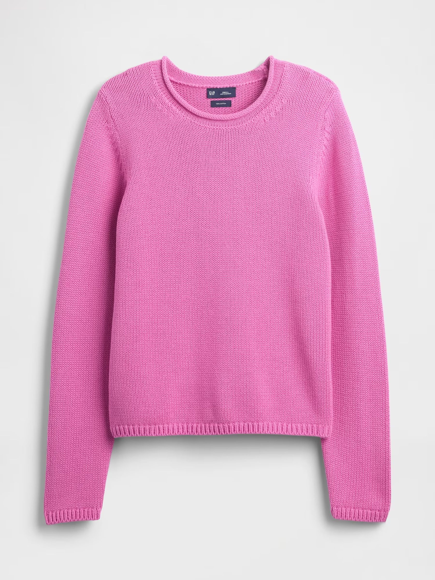 Pink Cotton Rollneck Jumper - Image 5 of 5 Pink Cotton Rollneck Jumper - Image 5 of 5