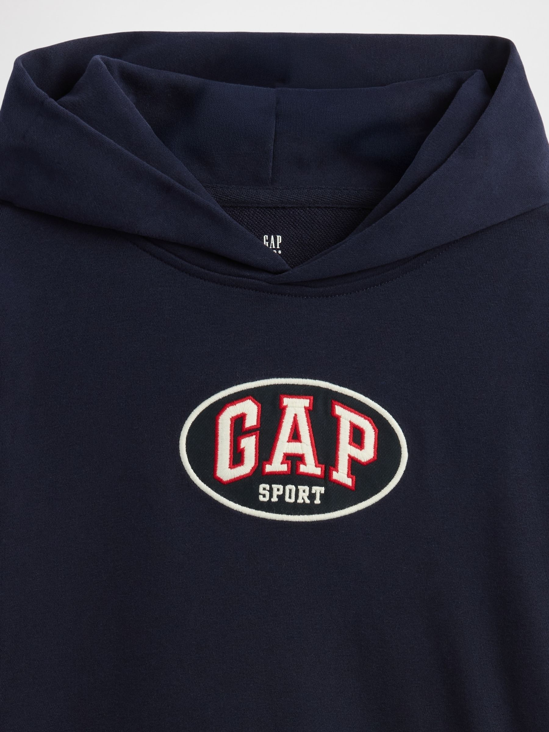 Navy Vintage Soft Terry Sport Logo Hoodie - Image 3 of 3 Navy Vintage Soft Terry Sport Logo Hoodie - Image 3 of 3