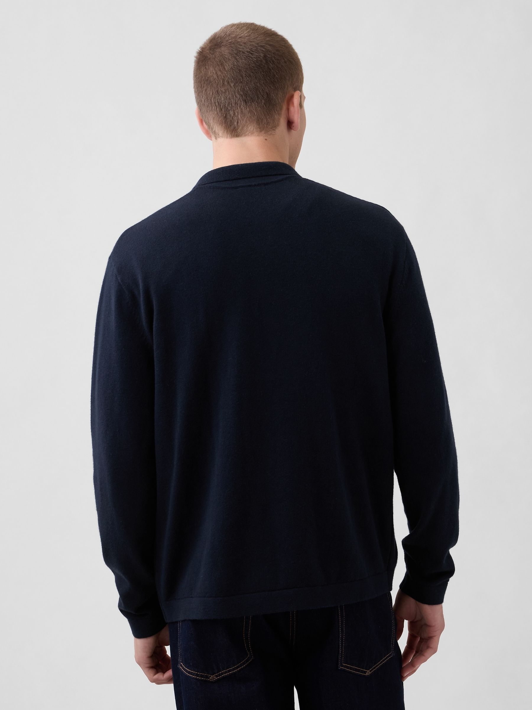 Navy Blue Relaxed Cardigan - Image 2 of 4