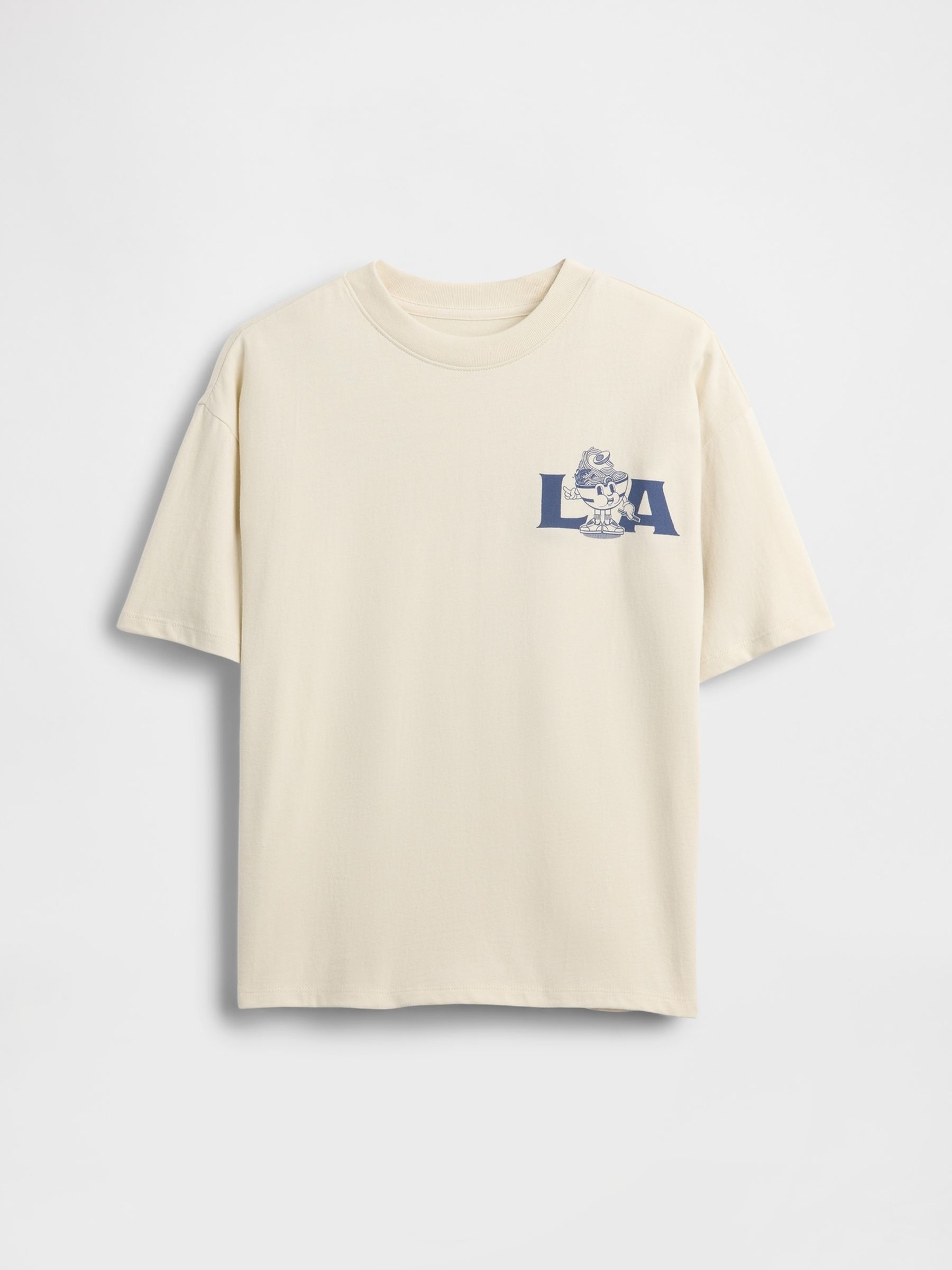Cream Relaxed Graphic T-Shirt - Image 1 of 3