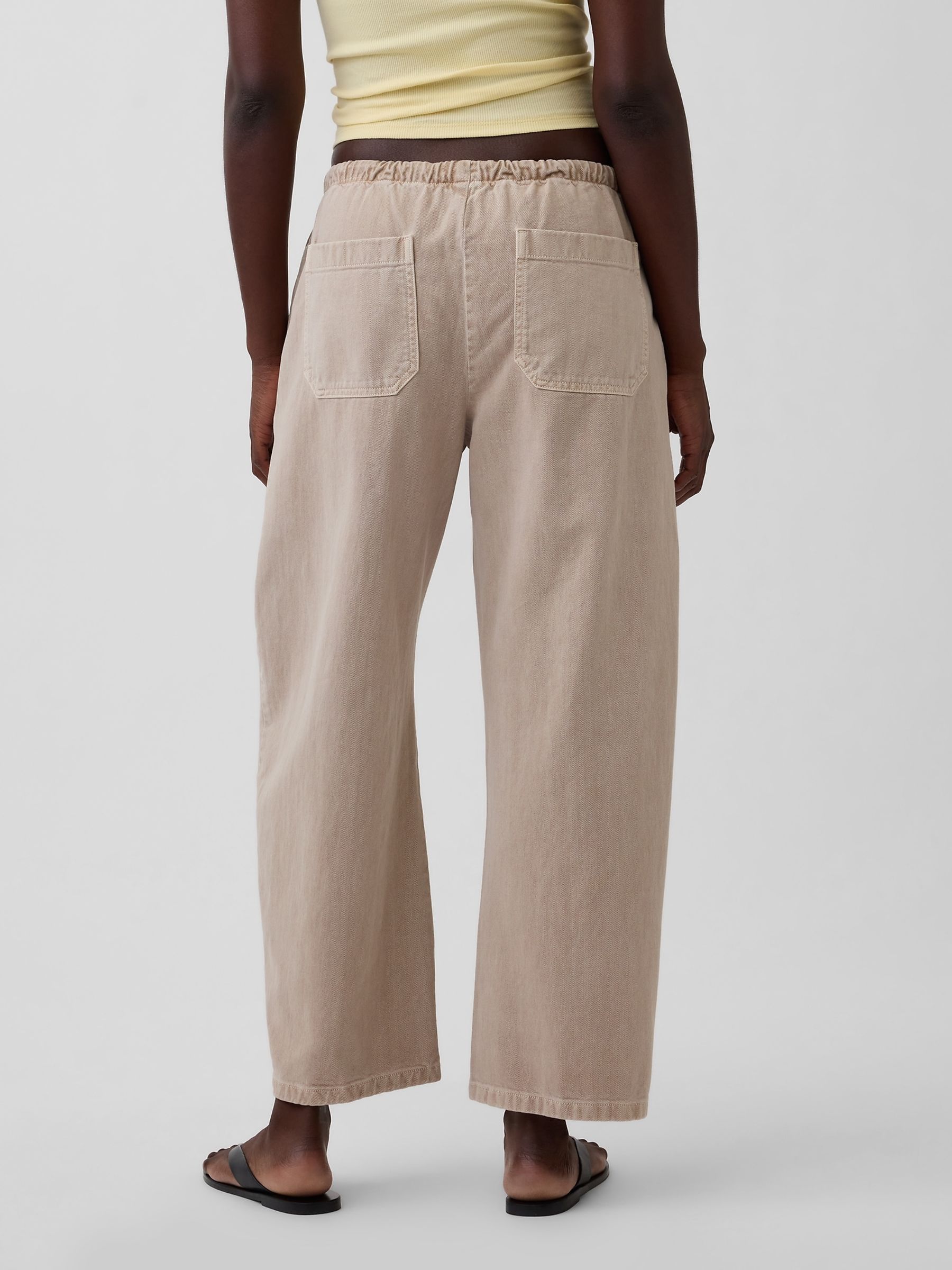 Beige Easy Double-Knee Barrel Trousers - Image 2 of 4 Beige Easy Double-Knee Barrel Trousers - Image 2 of 4