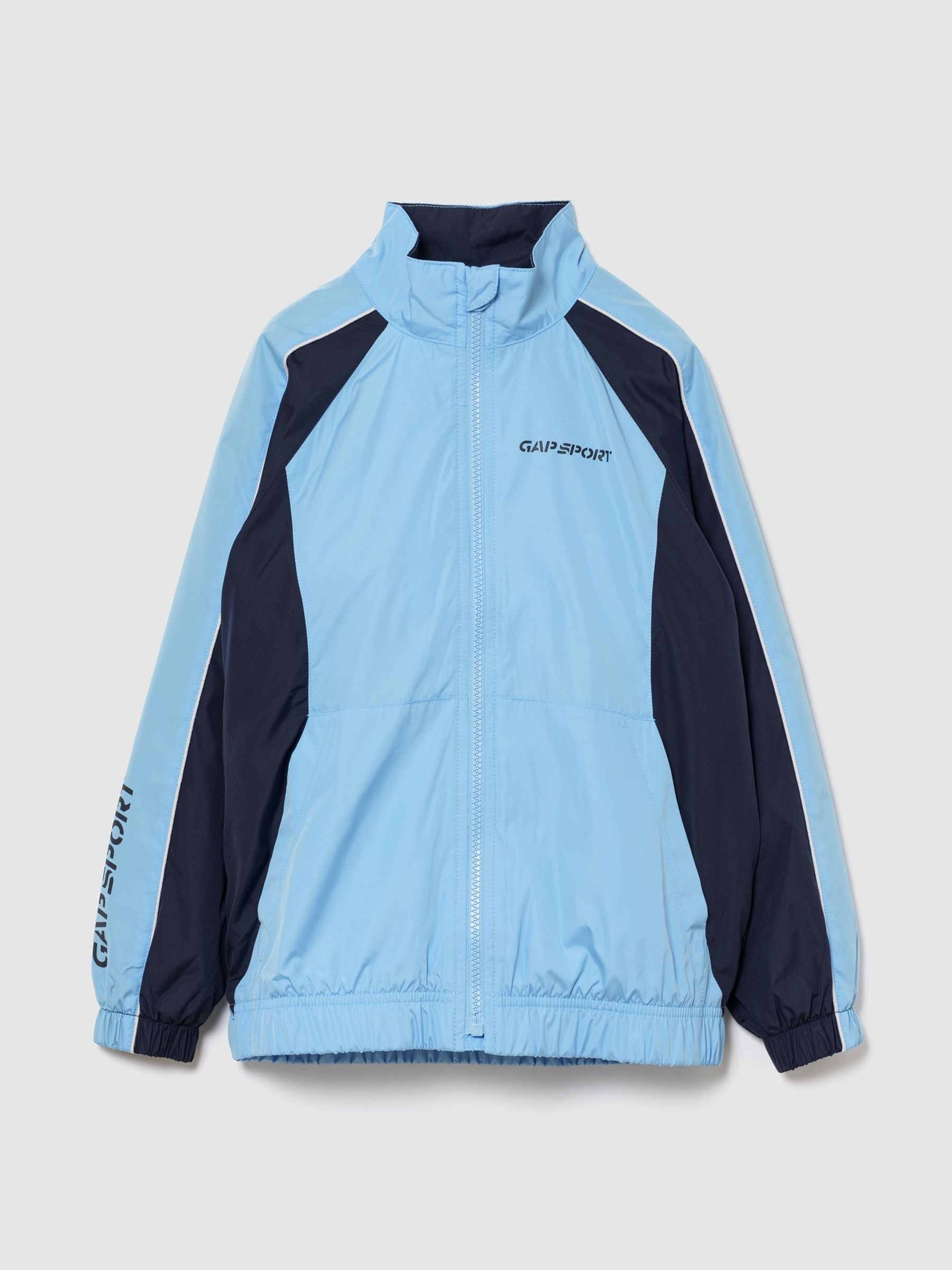Blue Relaxed Colourblock Windbreaker - Image 1 of 3