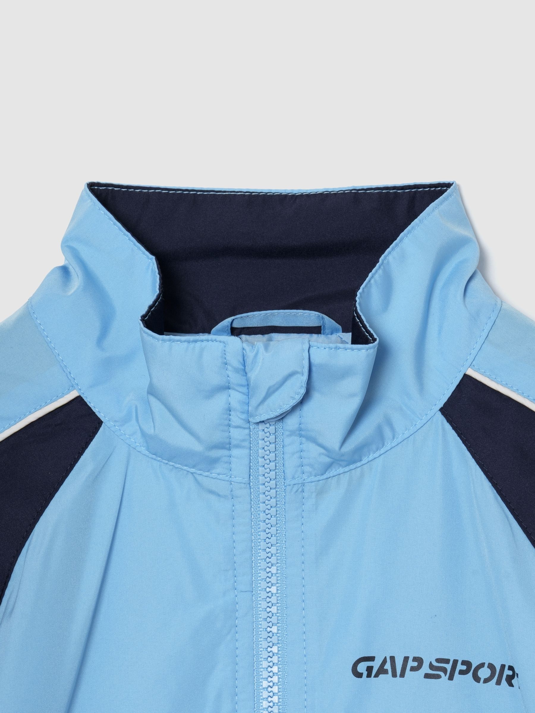 Blue Relaxed Colourblock Windbreaker - Image 3 of 3