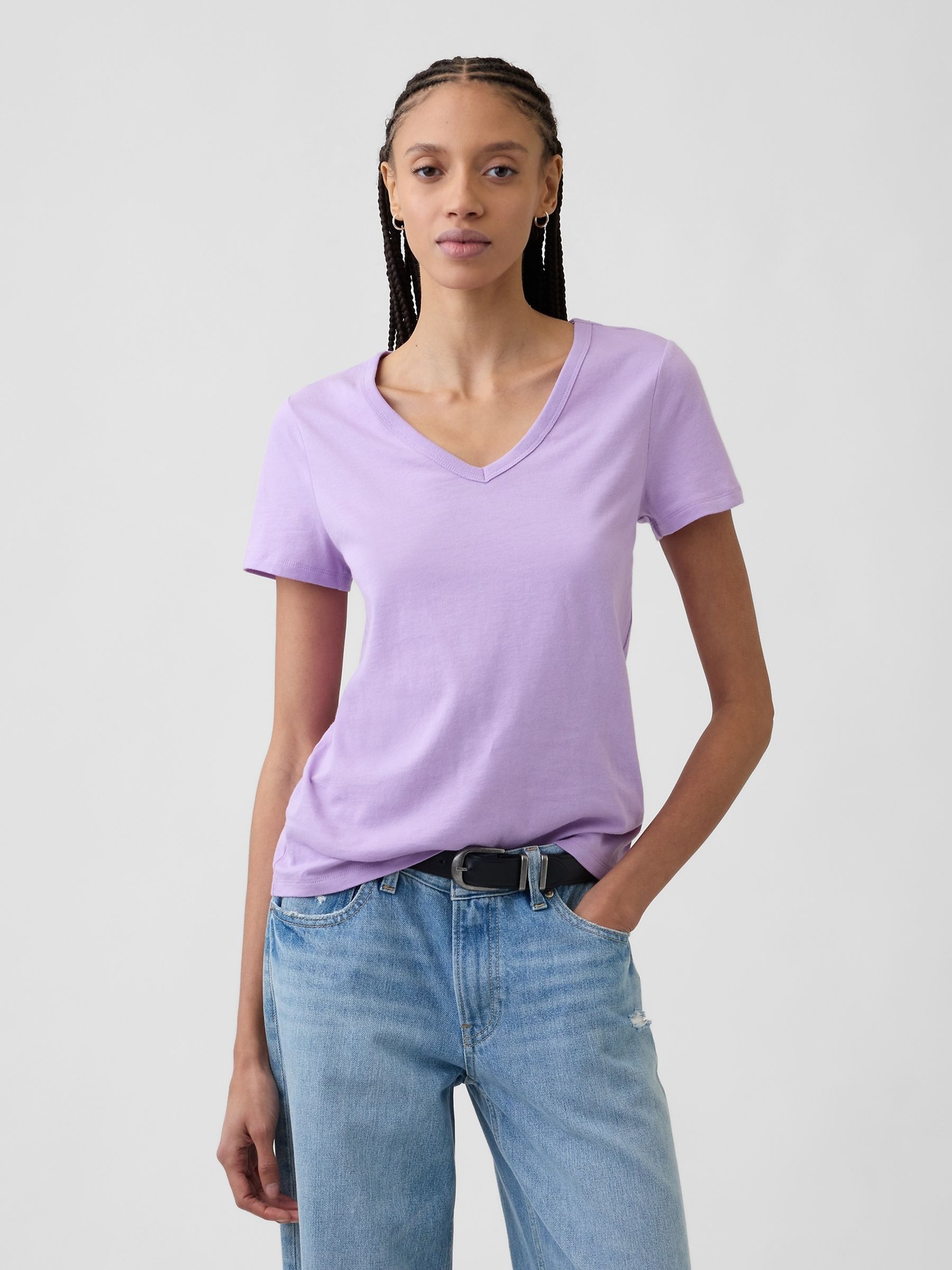Purple Favourite V-Neck T-Shirt - Image 1 of 5
