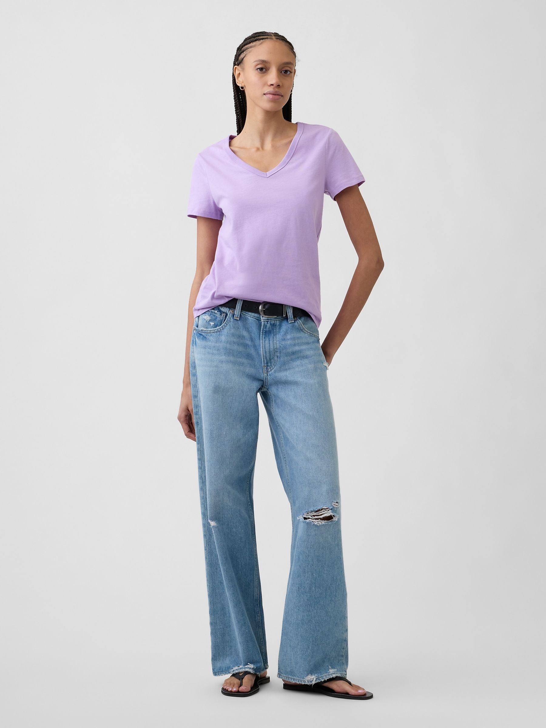 Purple Favourite V-Neck T-Shirt - Image 3 of 5