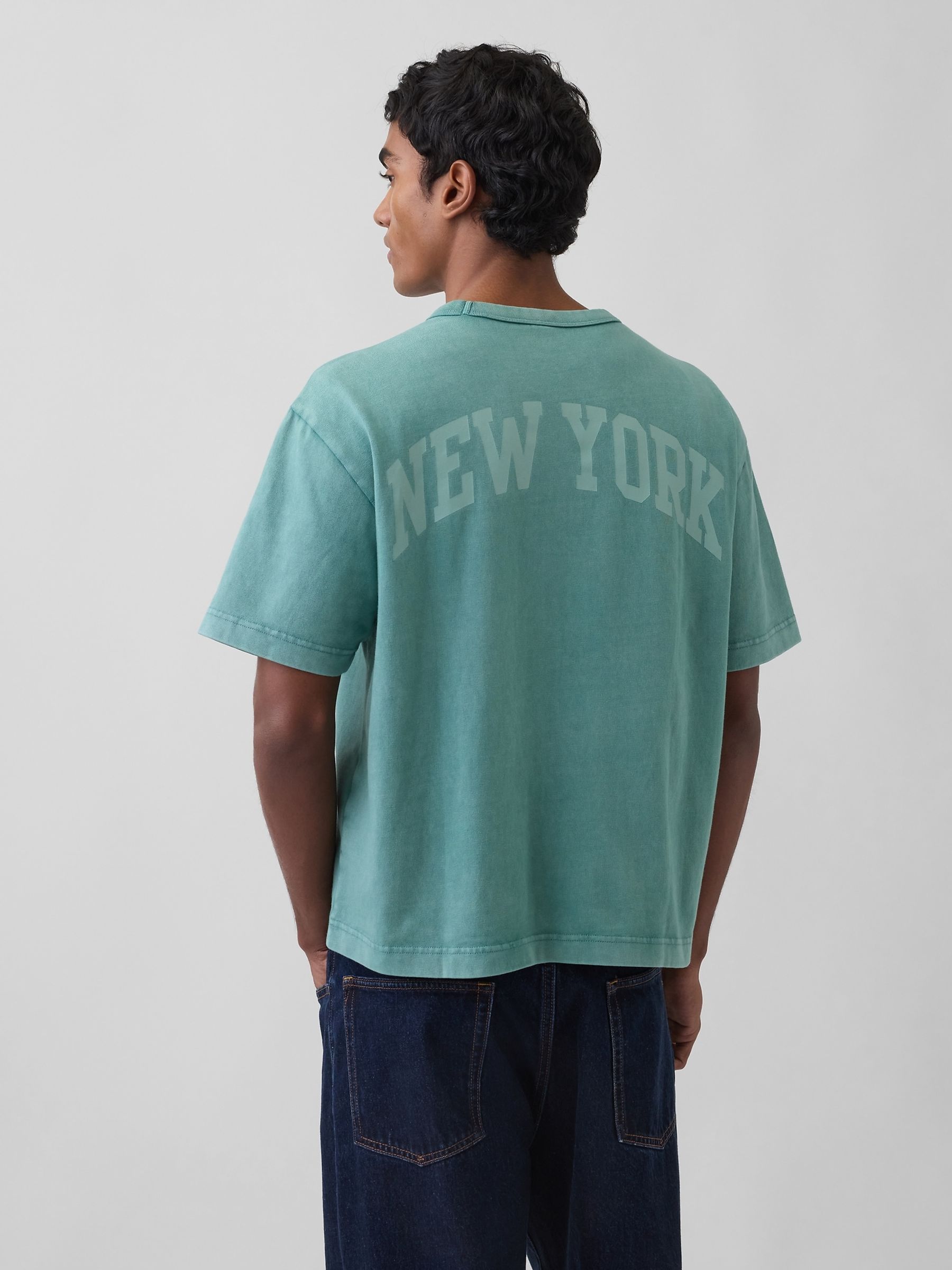 Green Heavyweight Relaxed 1969 Logo Boxy T-Shirt - Image 2 of 4