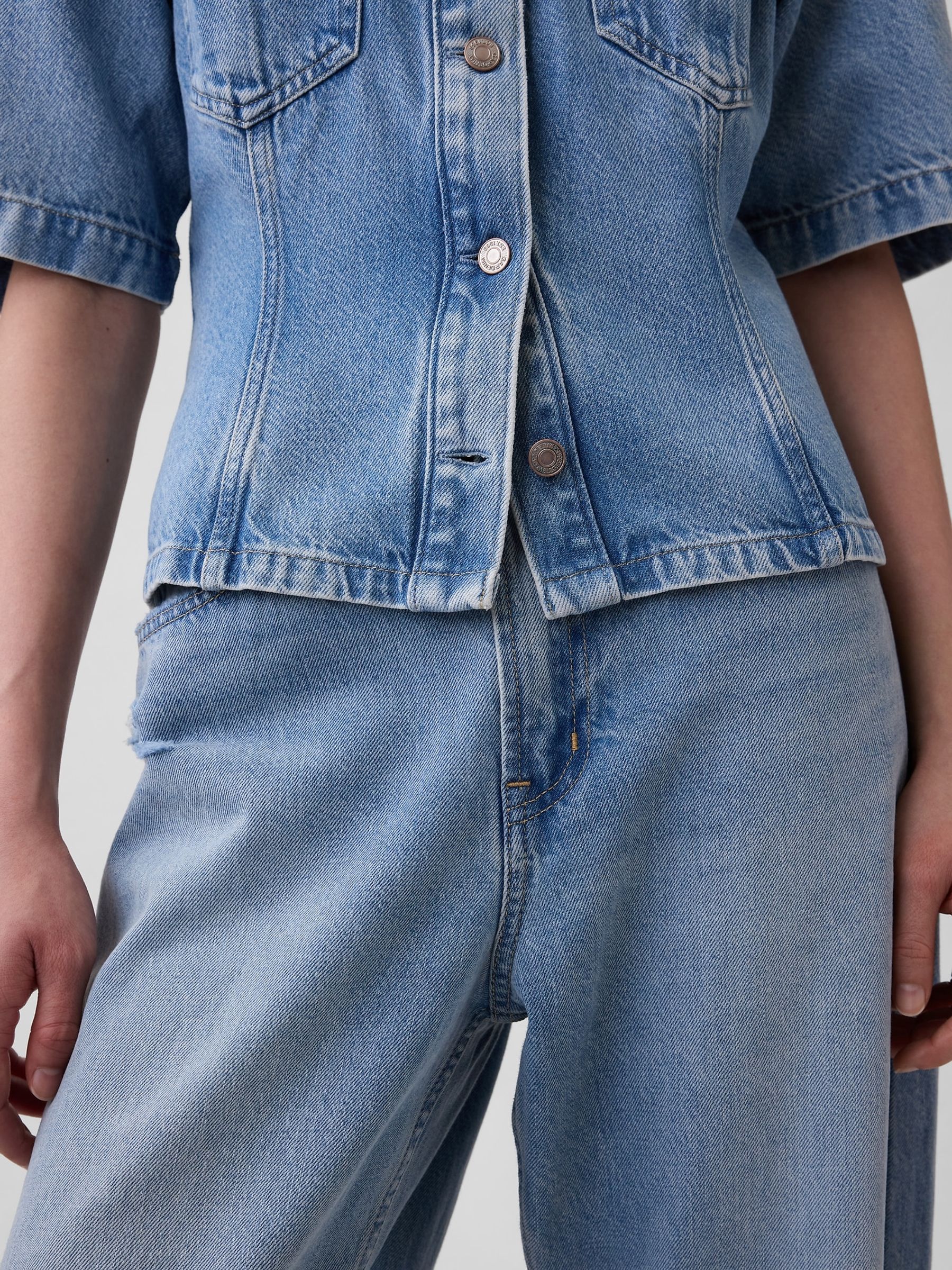 Light Wash UltraSoft Denim Pocket Shirt - Image 4 of 4