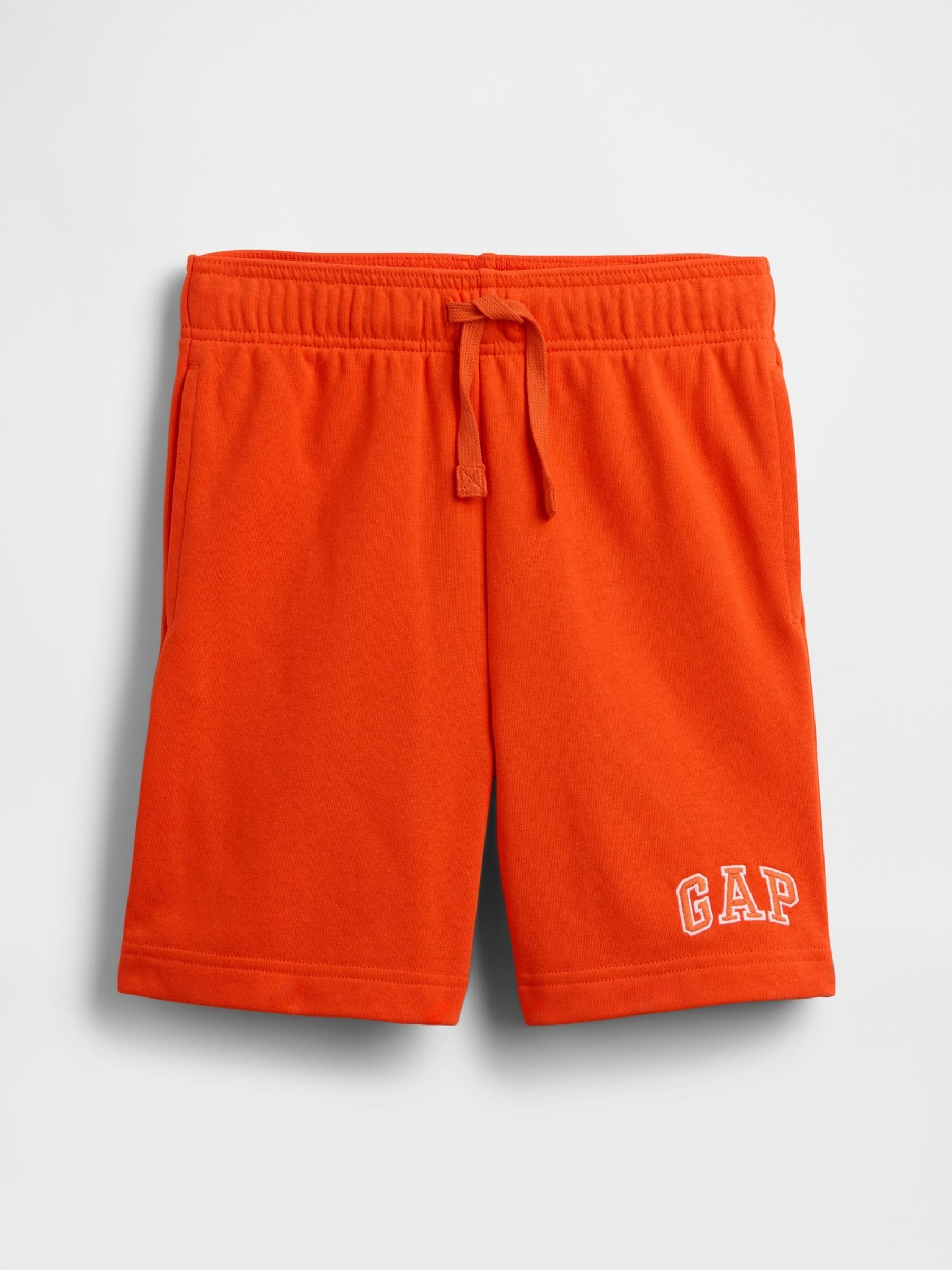 Orange Relaxed Logo French Terry Pull On Shorts - Image 4 of 5
