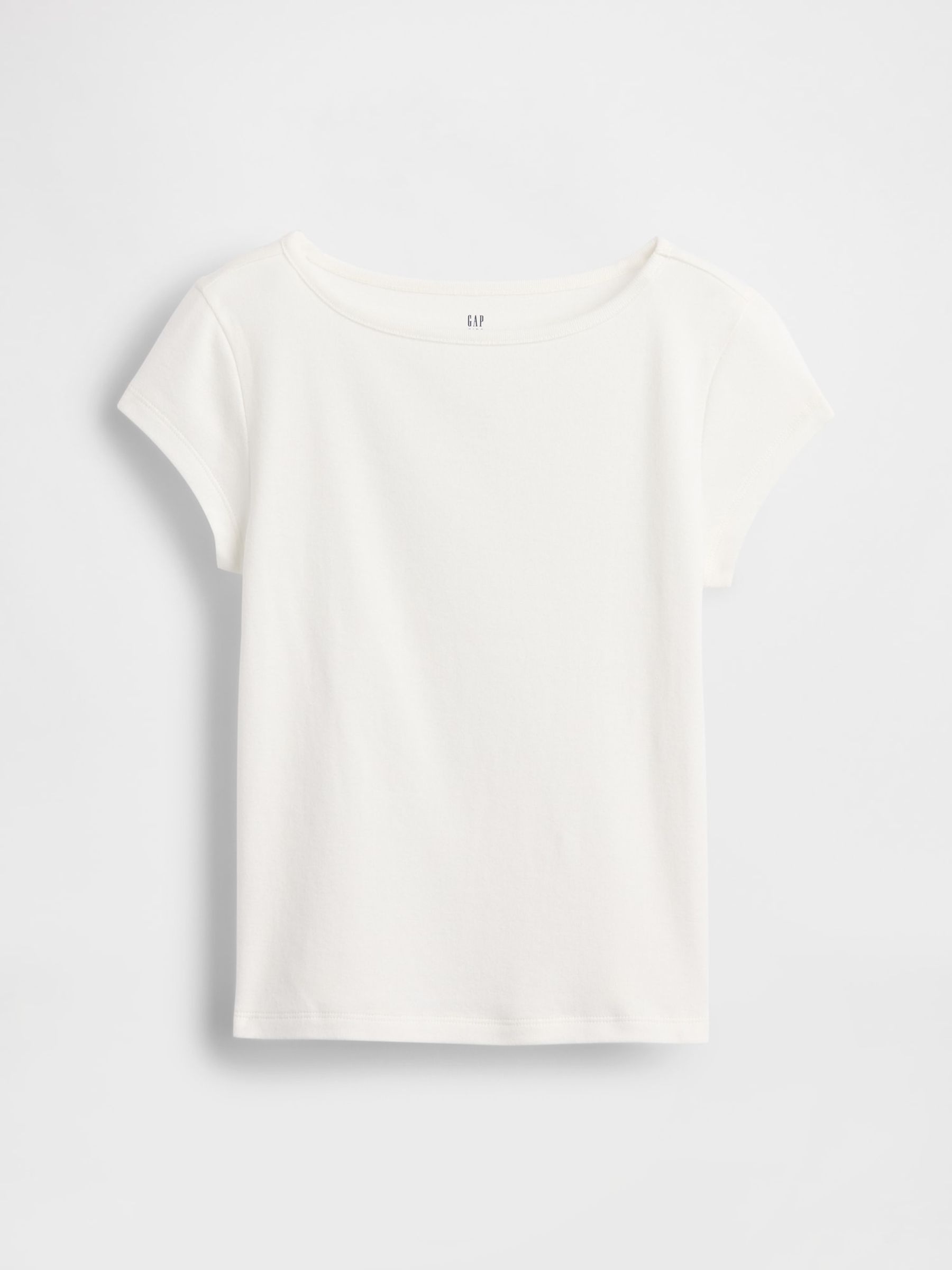 White Cap-Sleeve Fitted T-Shirt - Image 3 of 4