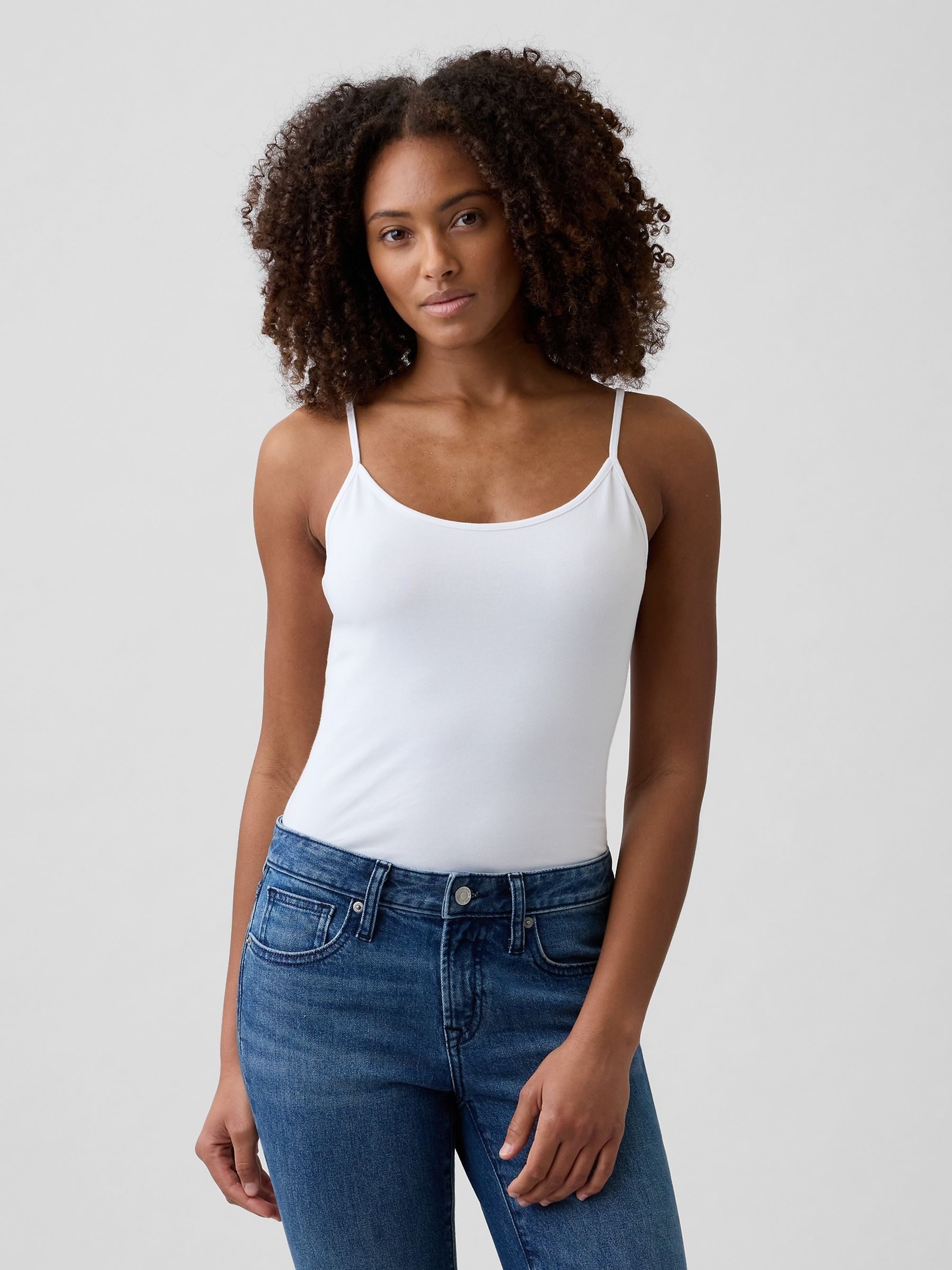 Black/White/Beige Stretch Jersey Cami (3-Pack) - Image 3 of 4