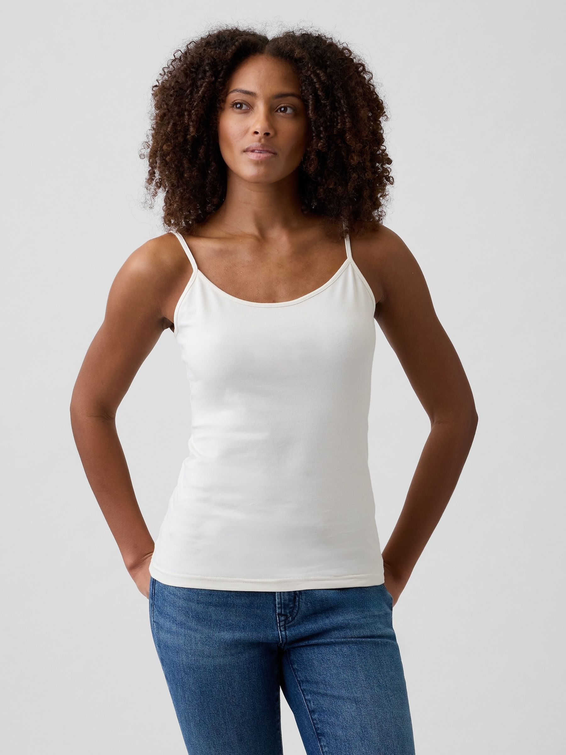 Black/White/Beige Stretch Jersey Cami (3-Pack) - Image 4 of 4