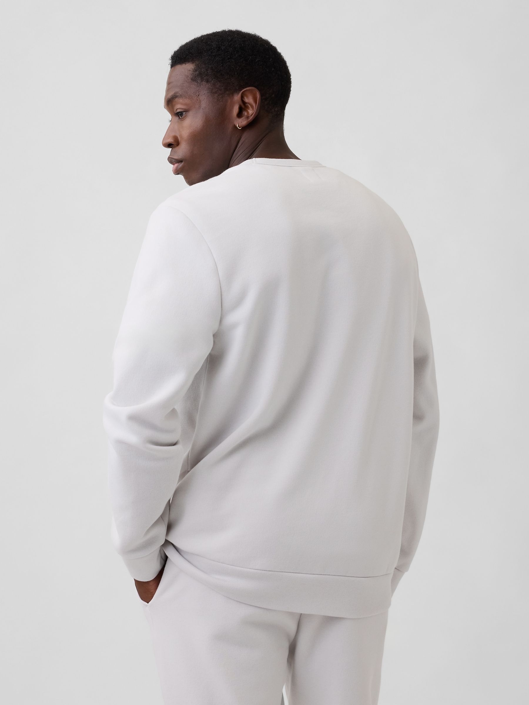 White Relaxed Graphic Sweatshirt - Image 2 of 4 White Relaxed Graphic Sweatshirt - Image 2 of 4