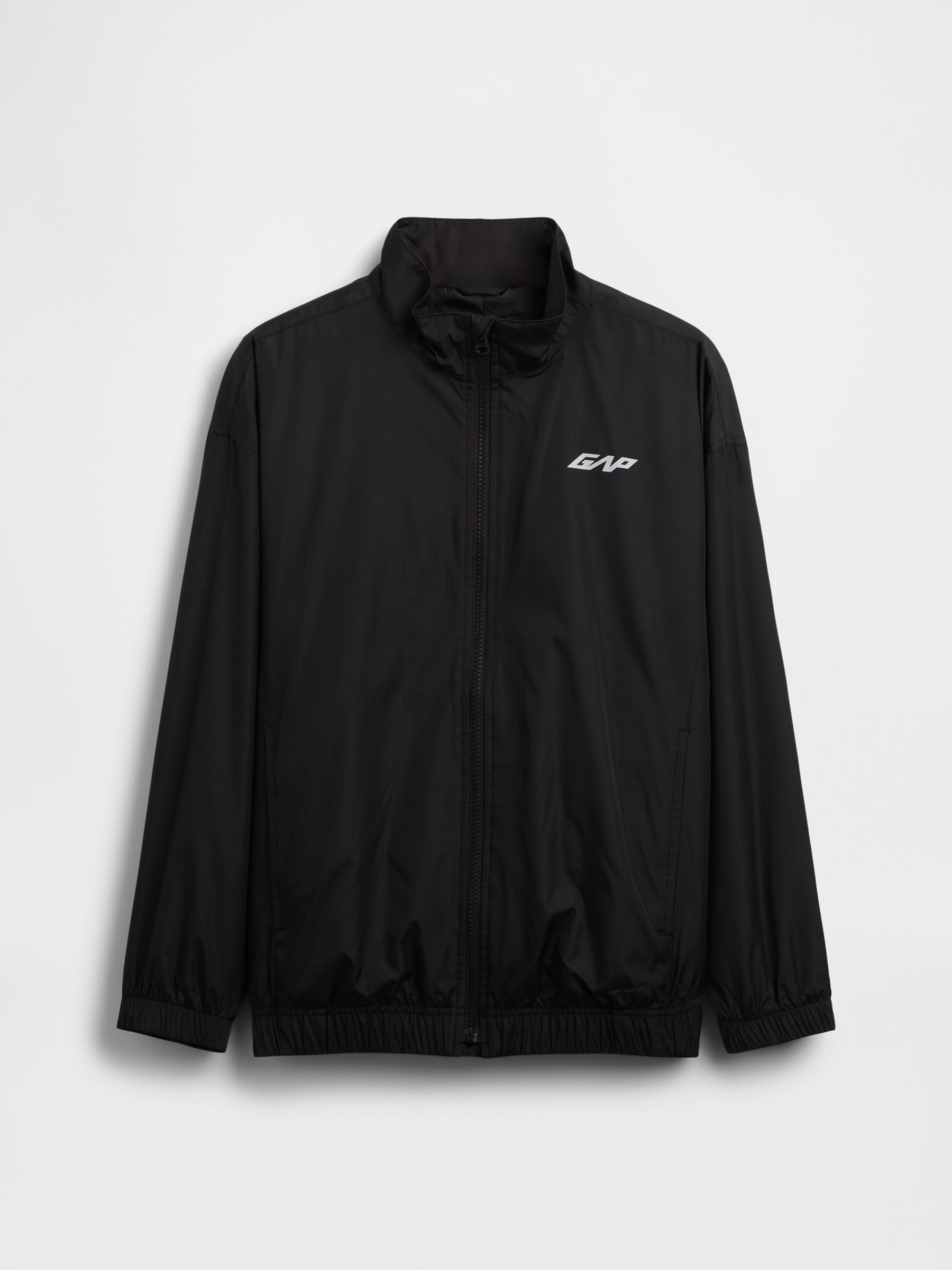 Black Relaxed Windbreaker Jacket - Image 3 of 4