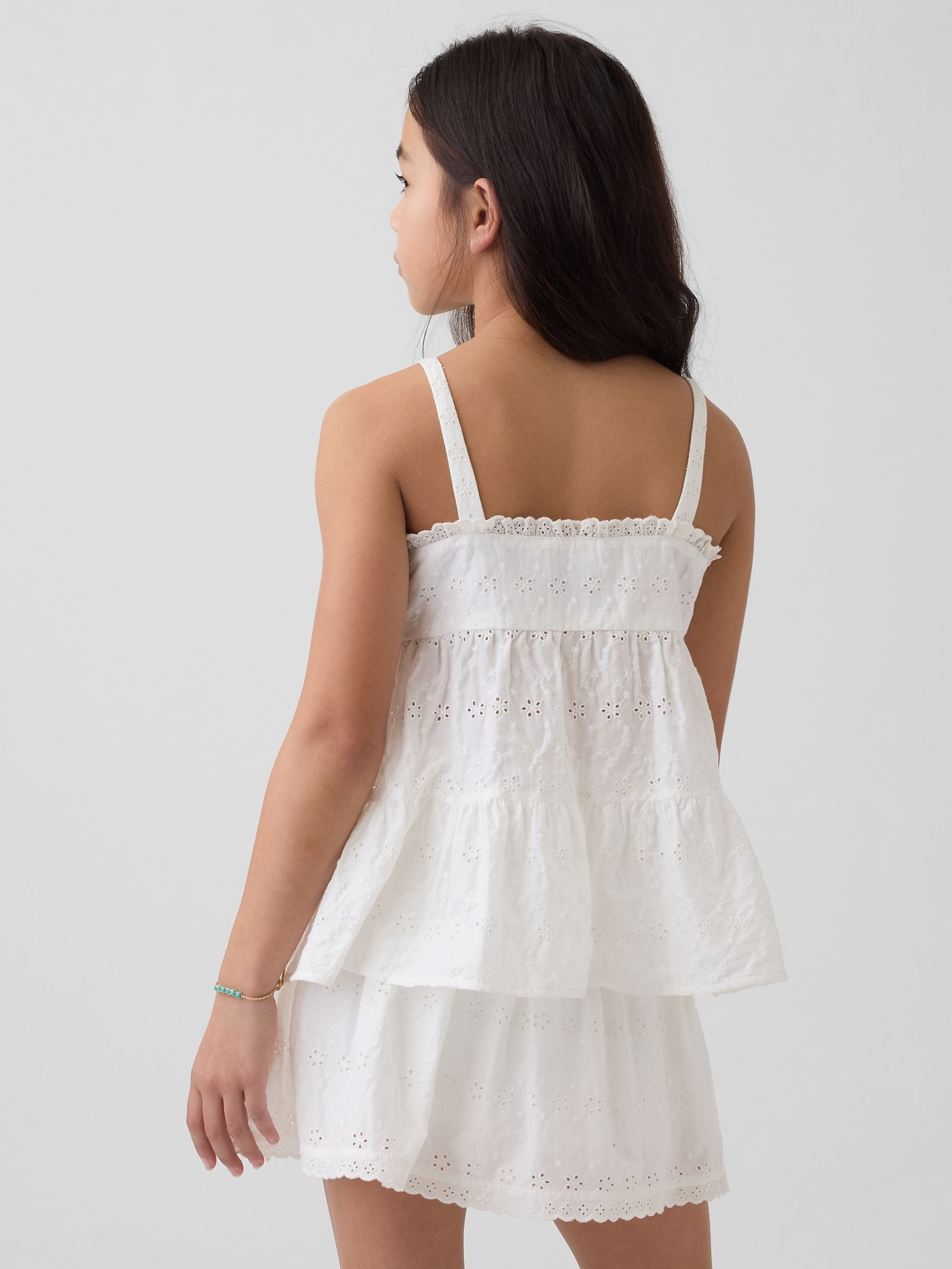 White Tiered Eyelet Vest - Image 2 of 5