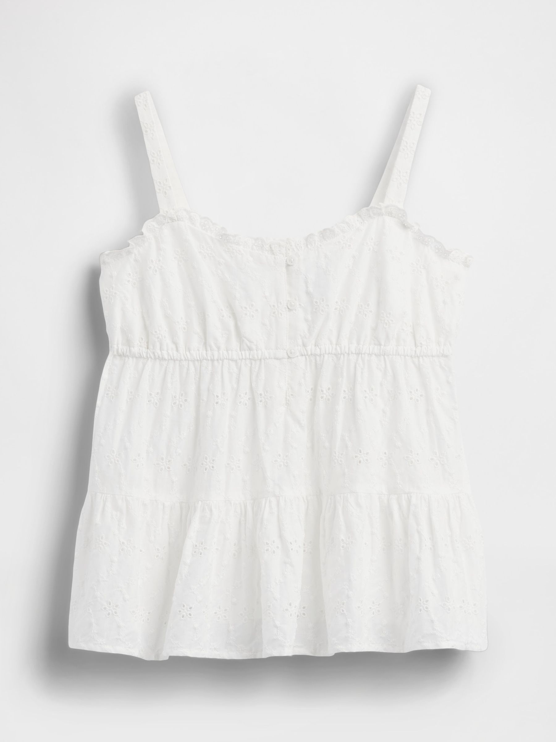 White Tiered Eyelet Vest - Image 4 of 5