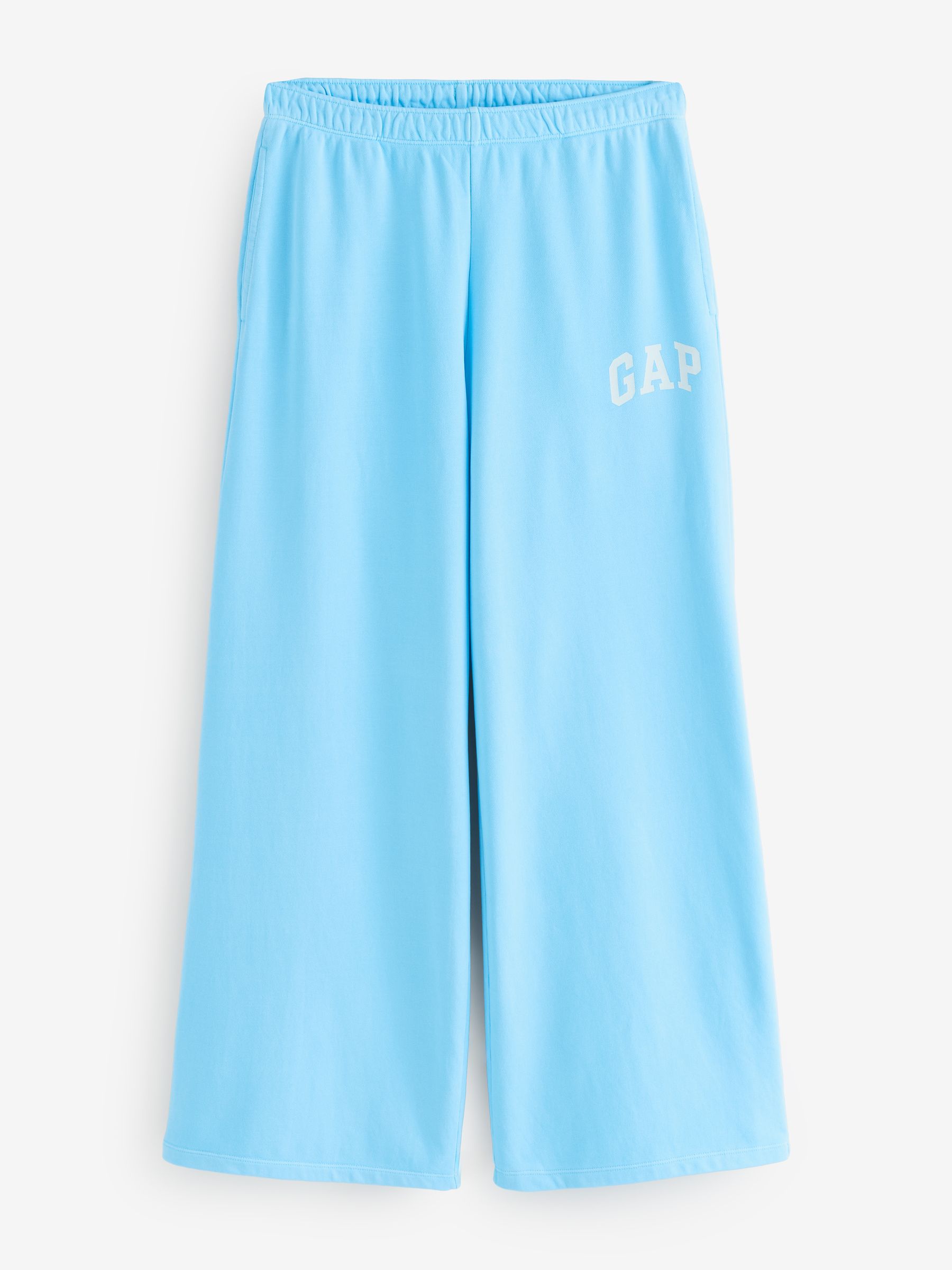 Blue Logo French Terry Wide Leg Joggers - Image 1 of 5 Blue Logo French Terry Wide Leg Joggers - Image 1 of 5