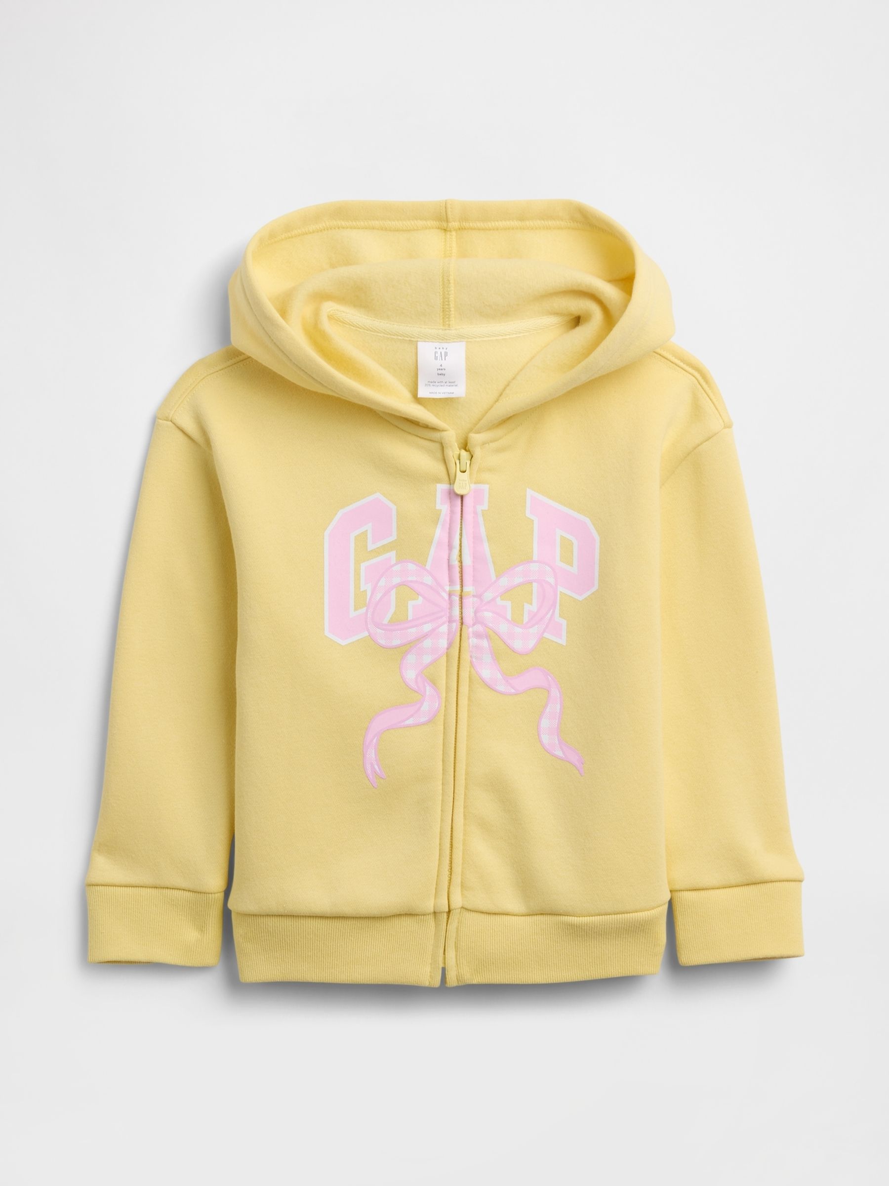 Yellow Relaxed Logo Zip Hoodie - Image 1 of 3
