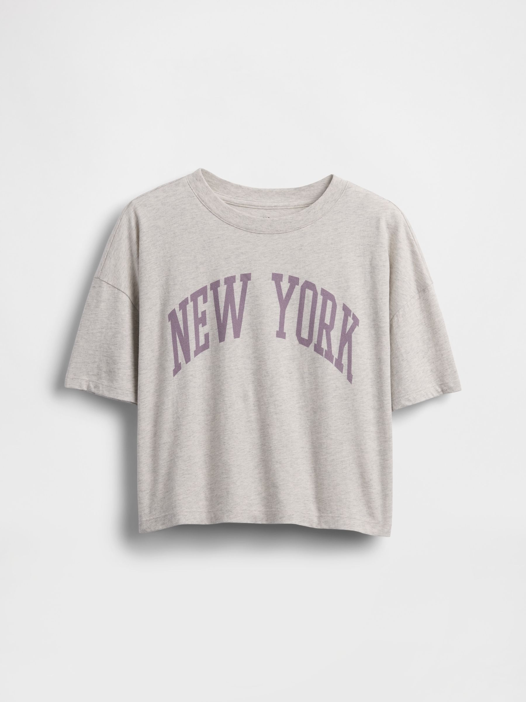 Grey New York Oversized Graphic T-Shirt - Image 3 of 4