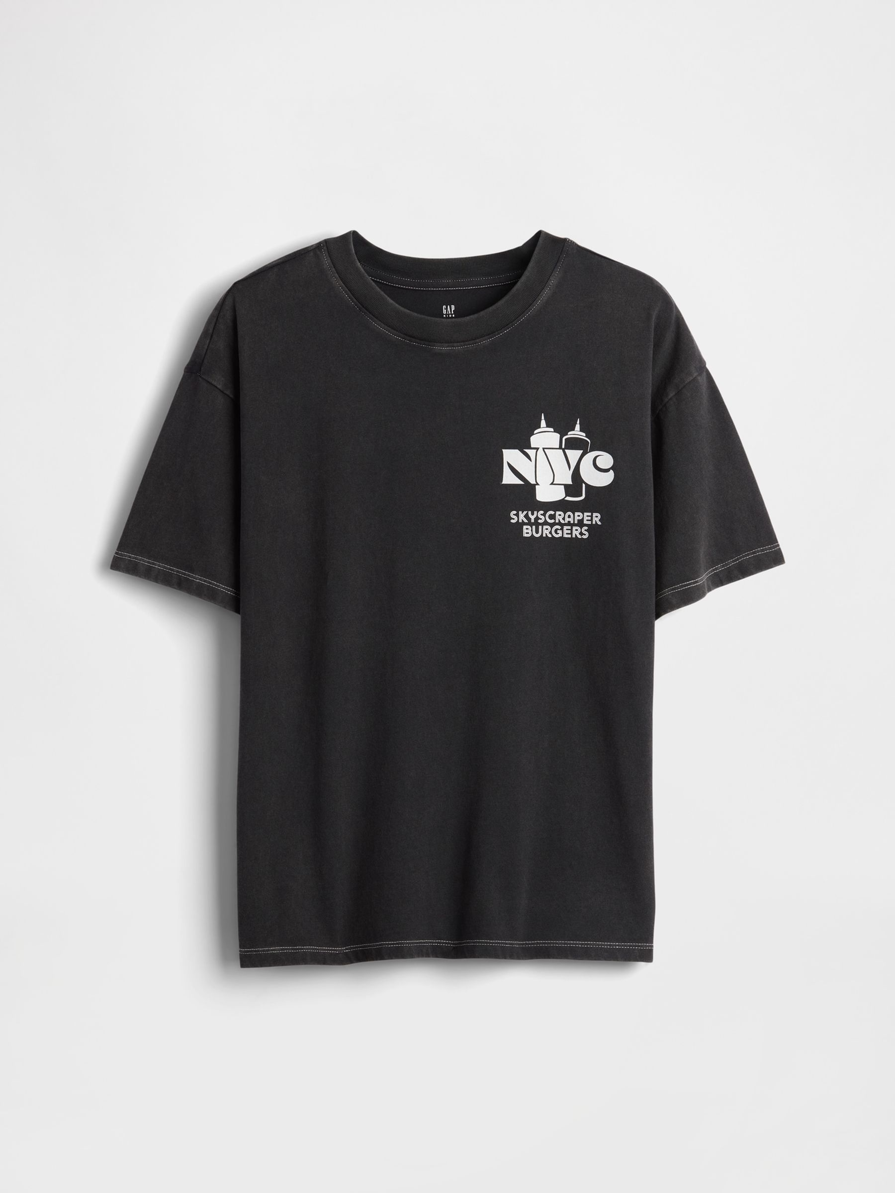 Black Relaxed Graphic T-Shirt - Image 1 of 3