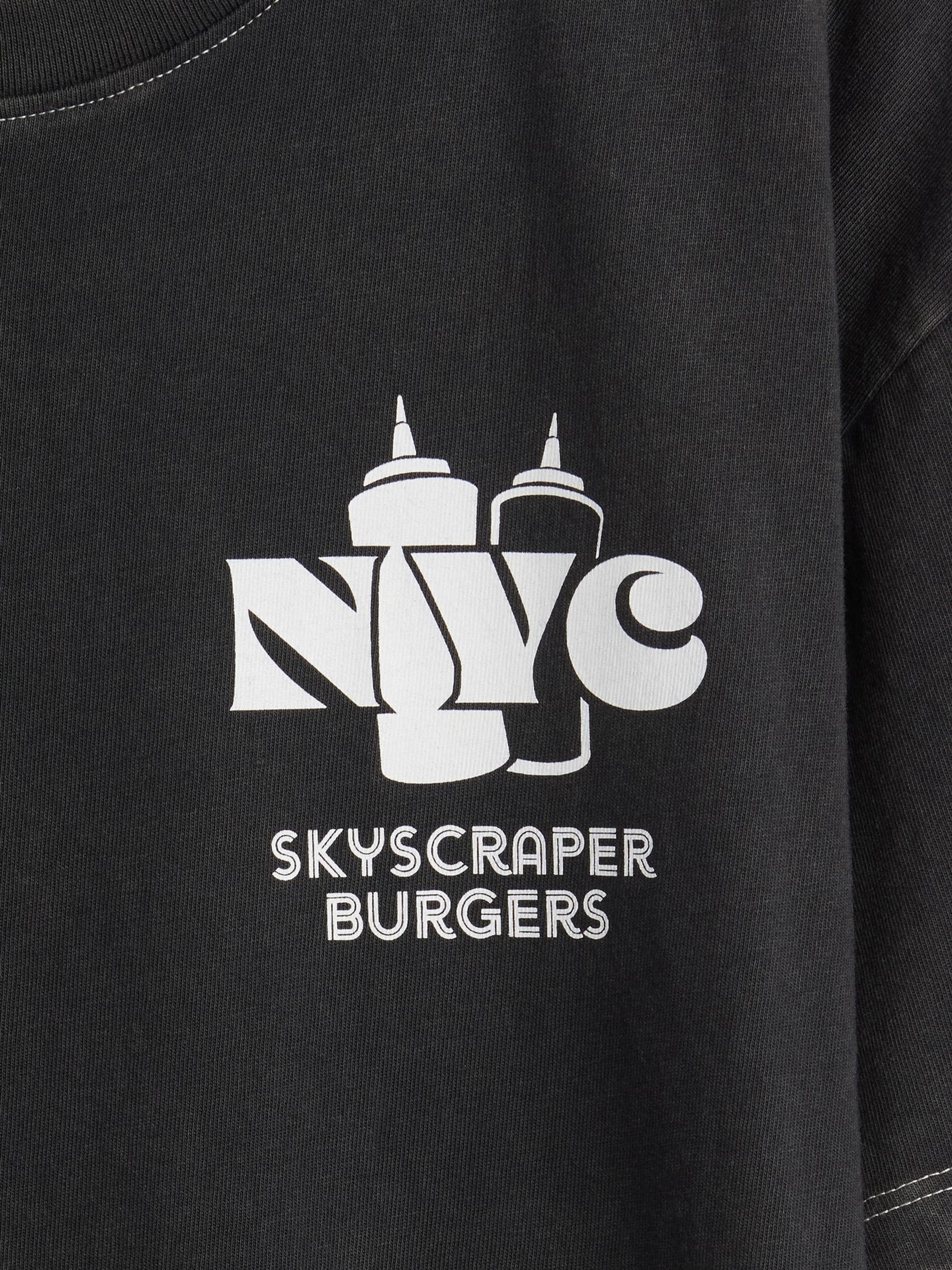 Black Relaxed Graphic T-Shirt - Image 3 of 3