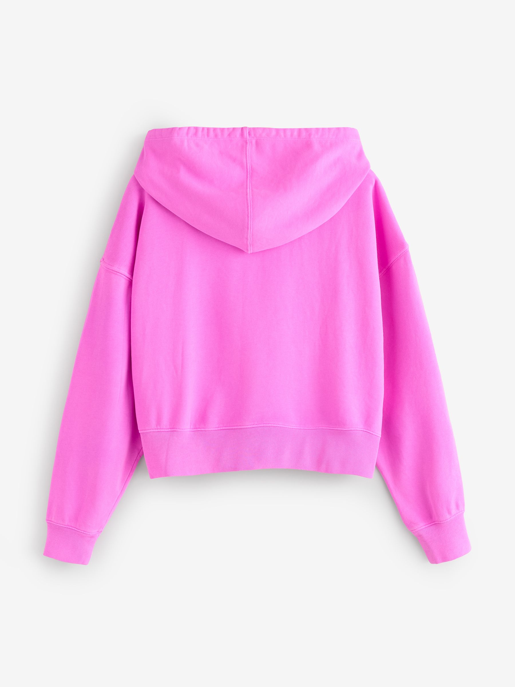 Pink Oversized Logo French Terry Zip Hoodie - Image 6 of 9