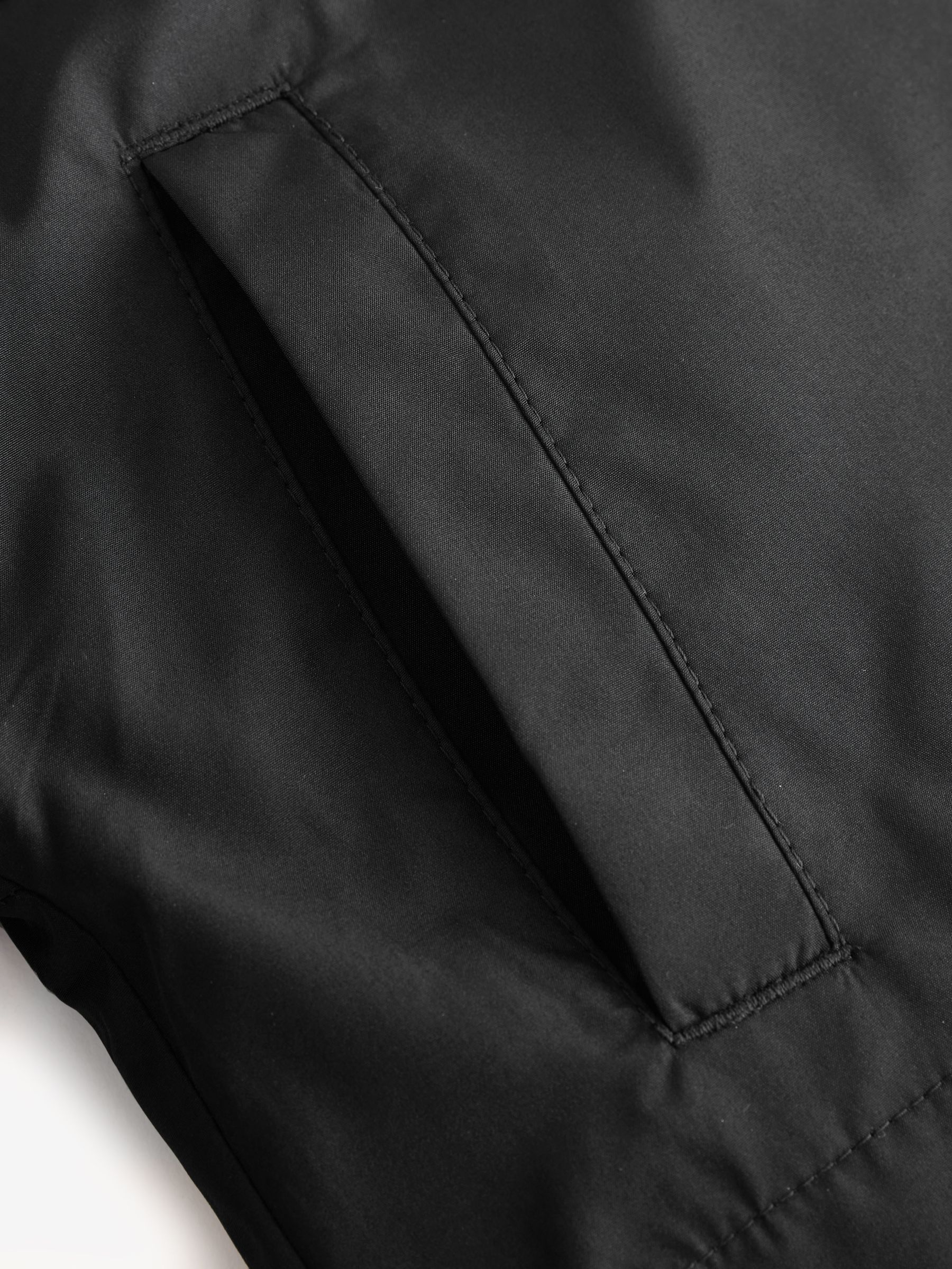 Black Relaxed Windbreaker Jacket - Image 6 of 6 Black Relaxed Windbreaker Jacket - Image 6 of 6