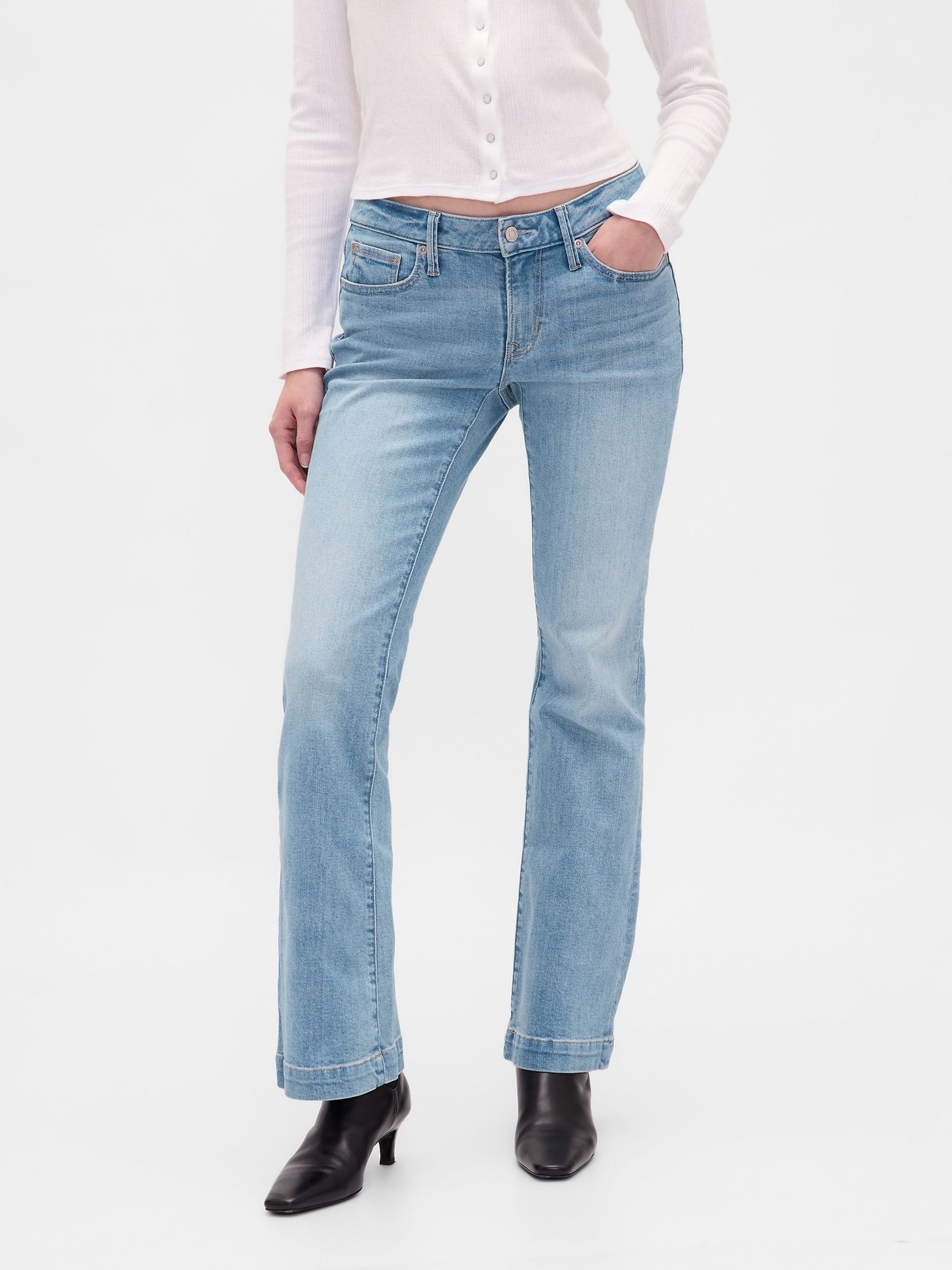 Blue Low-Waisted Long and Lean Jeans - Image 1 of 6