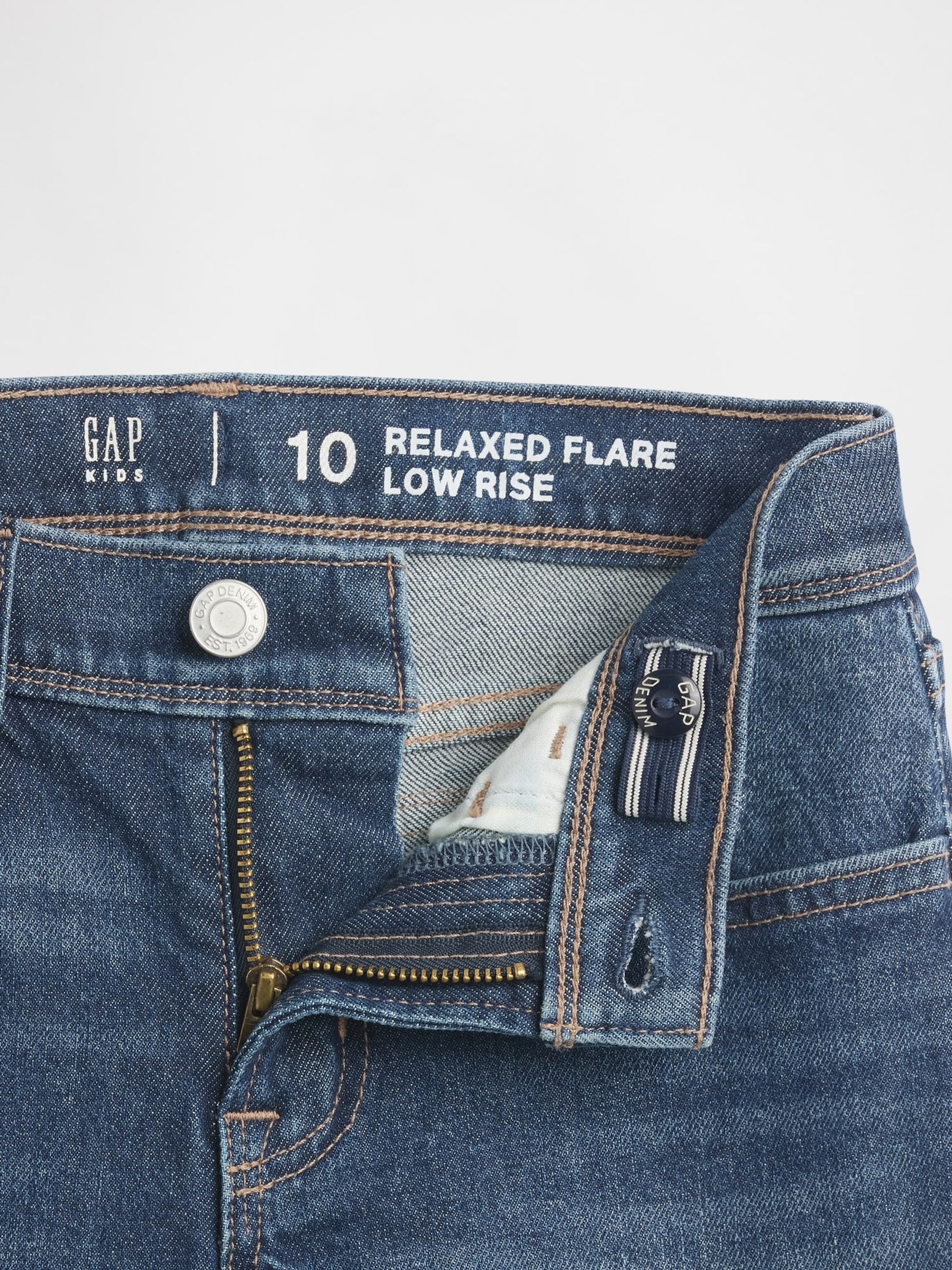 Medium Wash Low Rise Relaxed Flare Jeans - Image 5 of 5