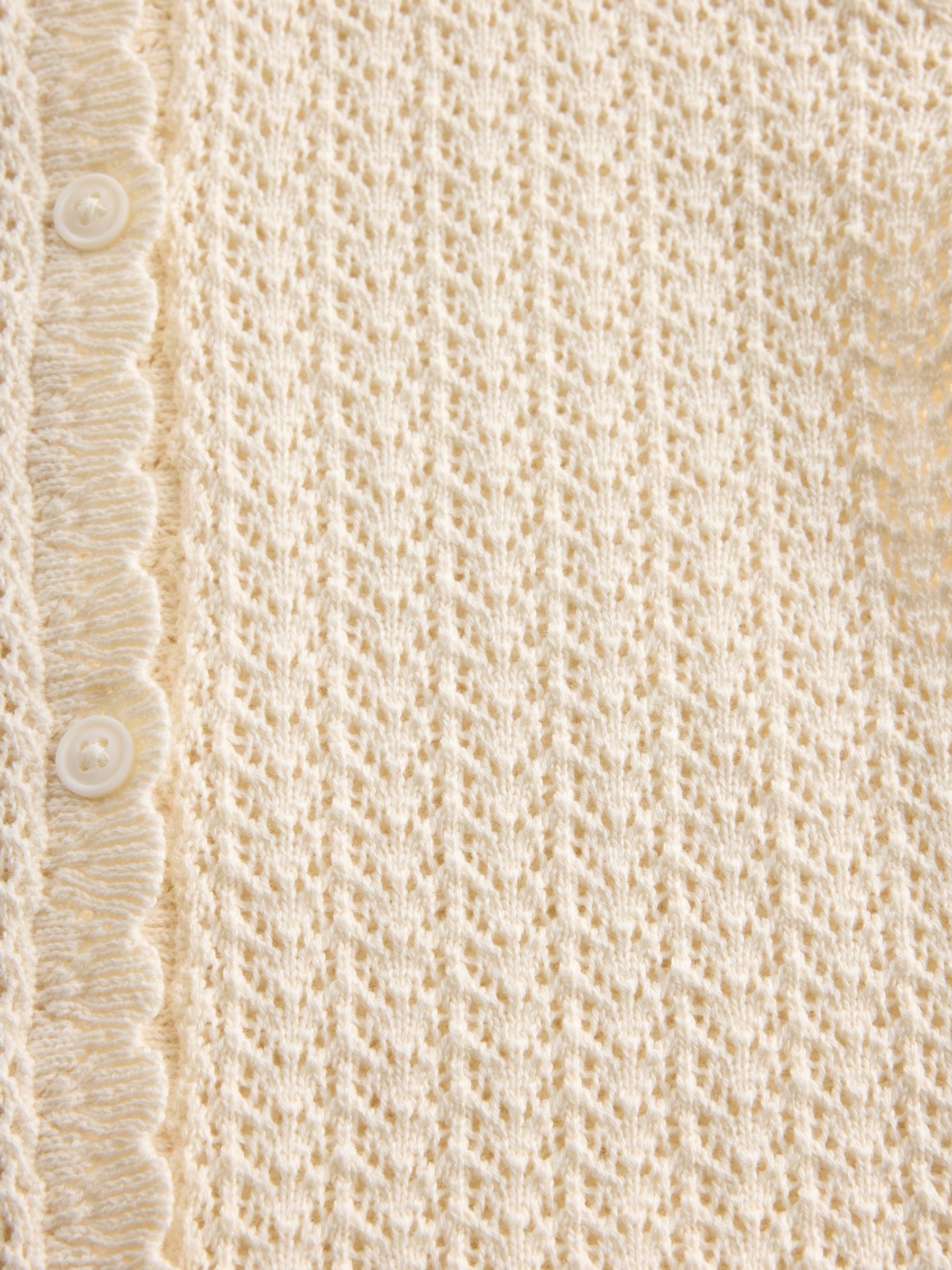 Cream Crochet Cardigan (Newborn-24mths) - Image 3 of 3 Cream Crochet Cardigan (Newborn-24mths) - Image 3 of 3