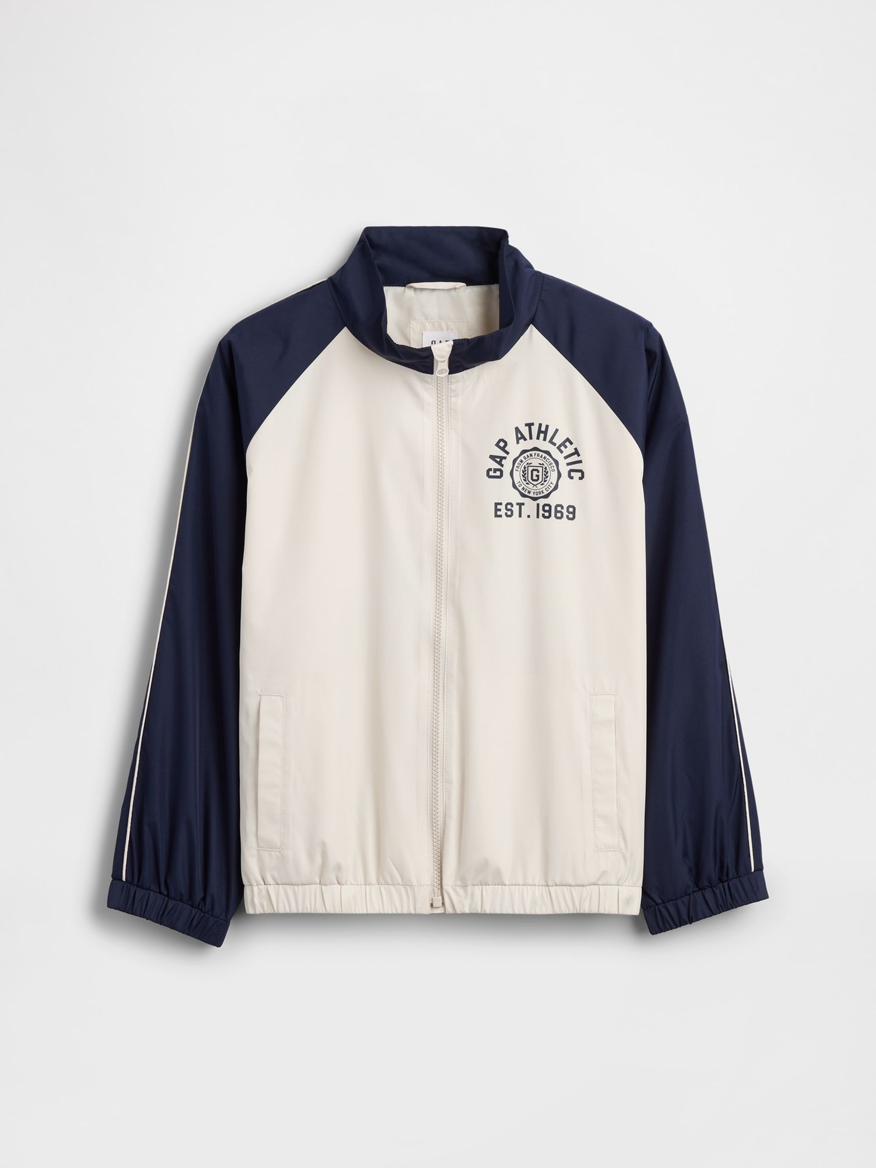 Blue Athletic Logo Windbreaker Jacket - Image 1 of 2