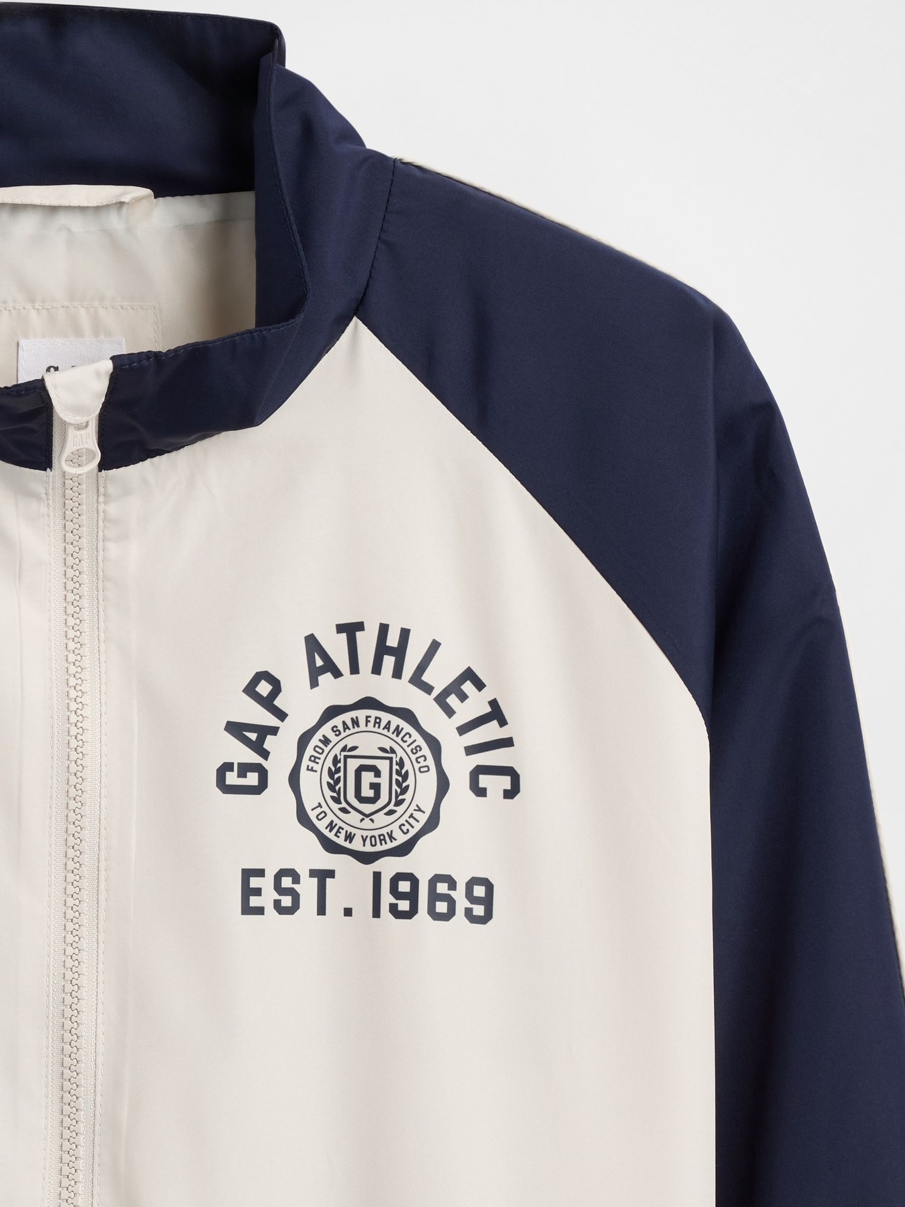 Blue Athletic Logo Windbreaker Jacket - Image 2 of 2